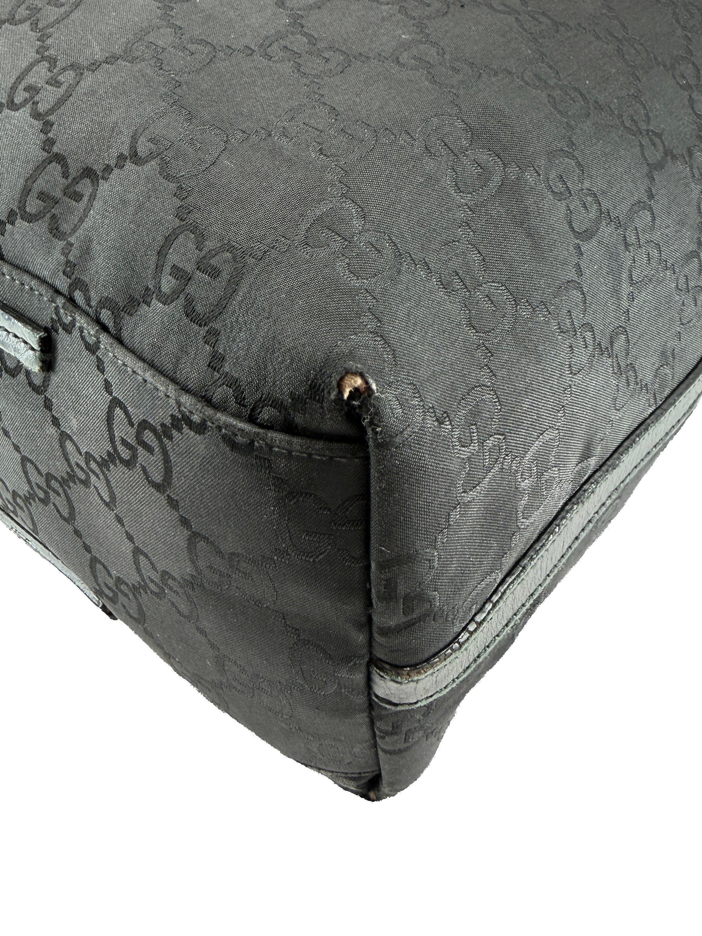 Gucci black GG canvas tote 213317