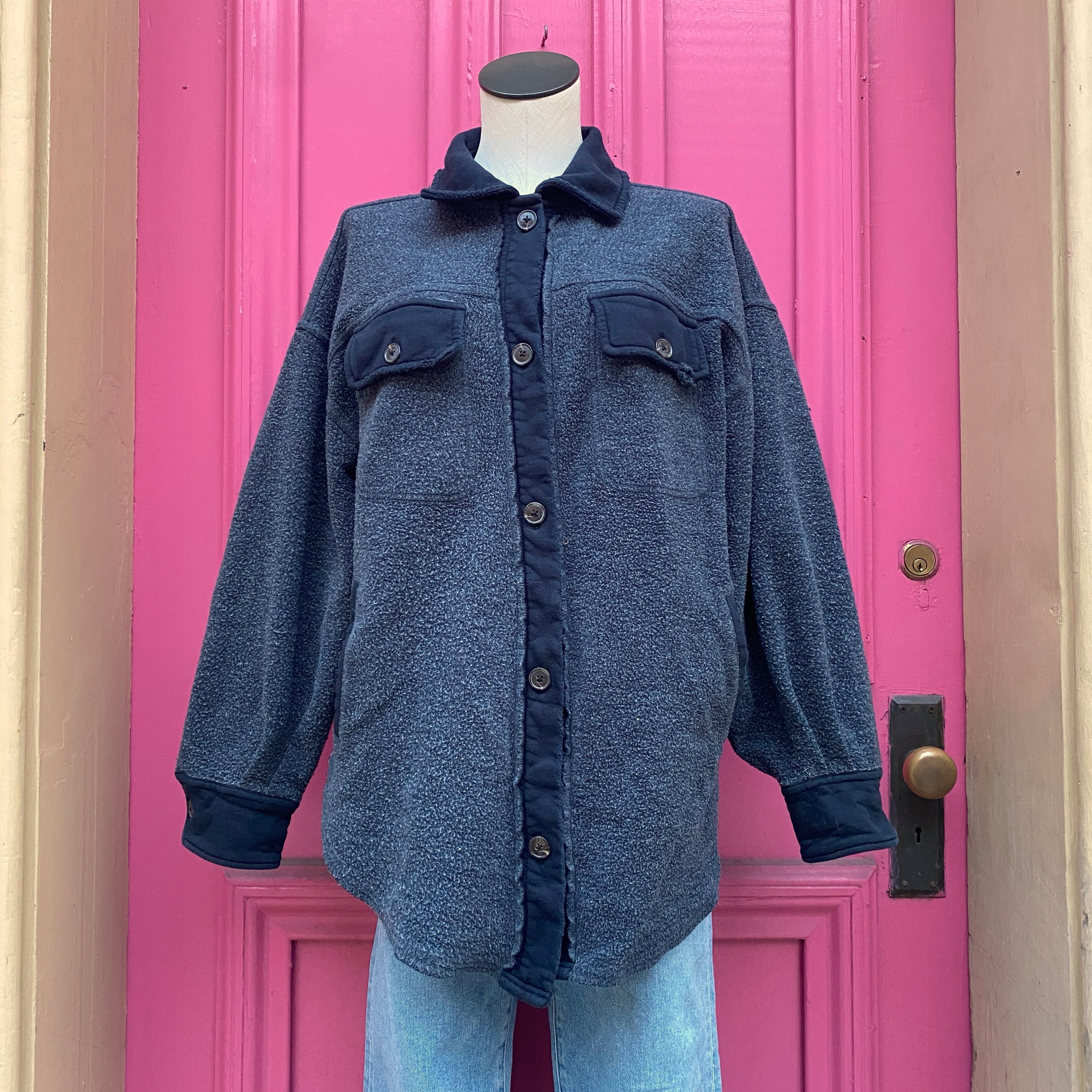 Free People navy lightweight jacket size S