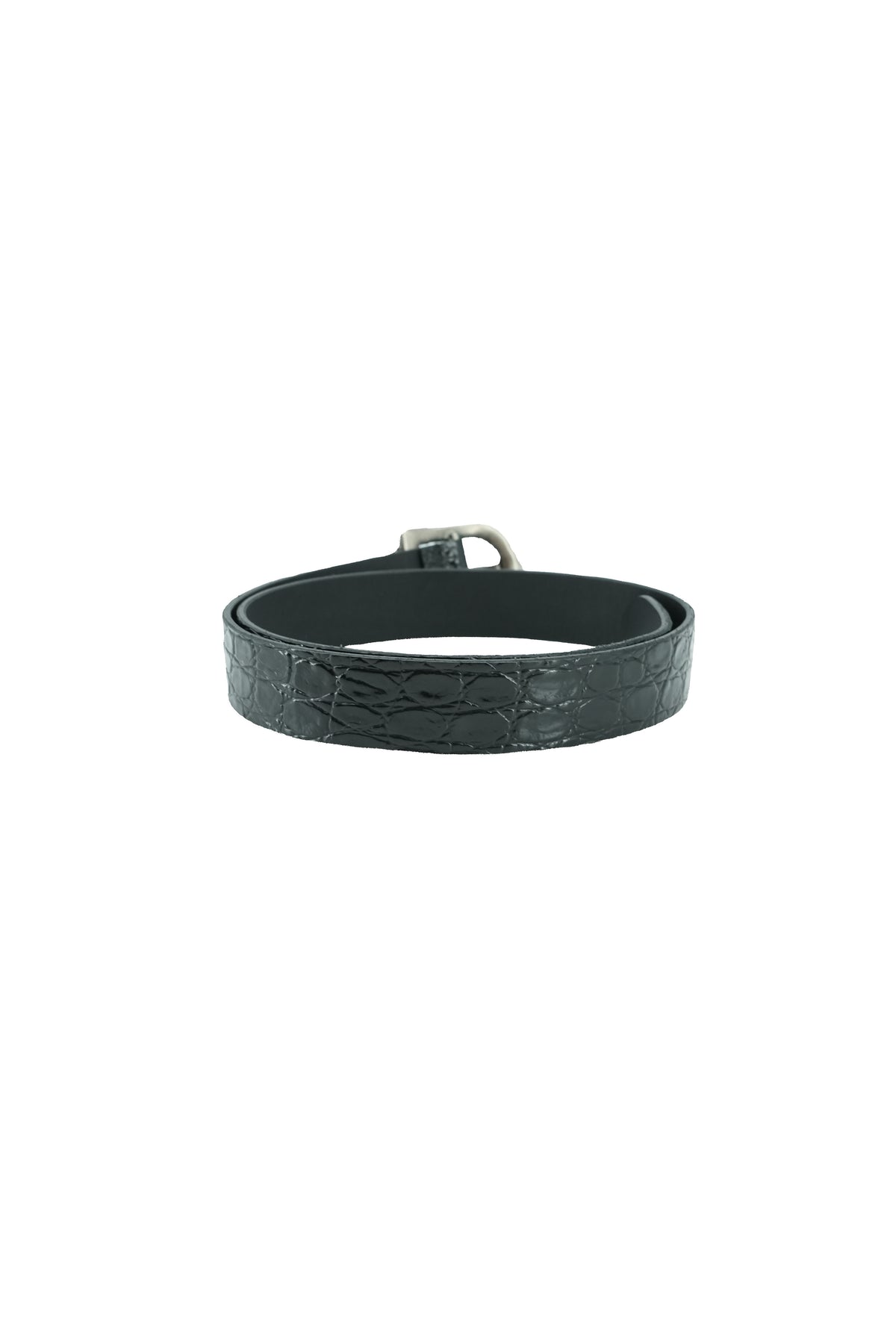 Saint Laurent black croc embossed Celtic belt size 80
