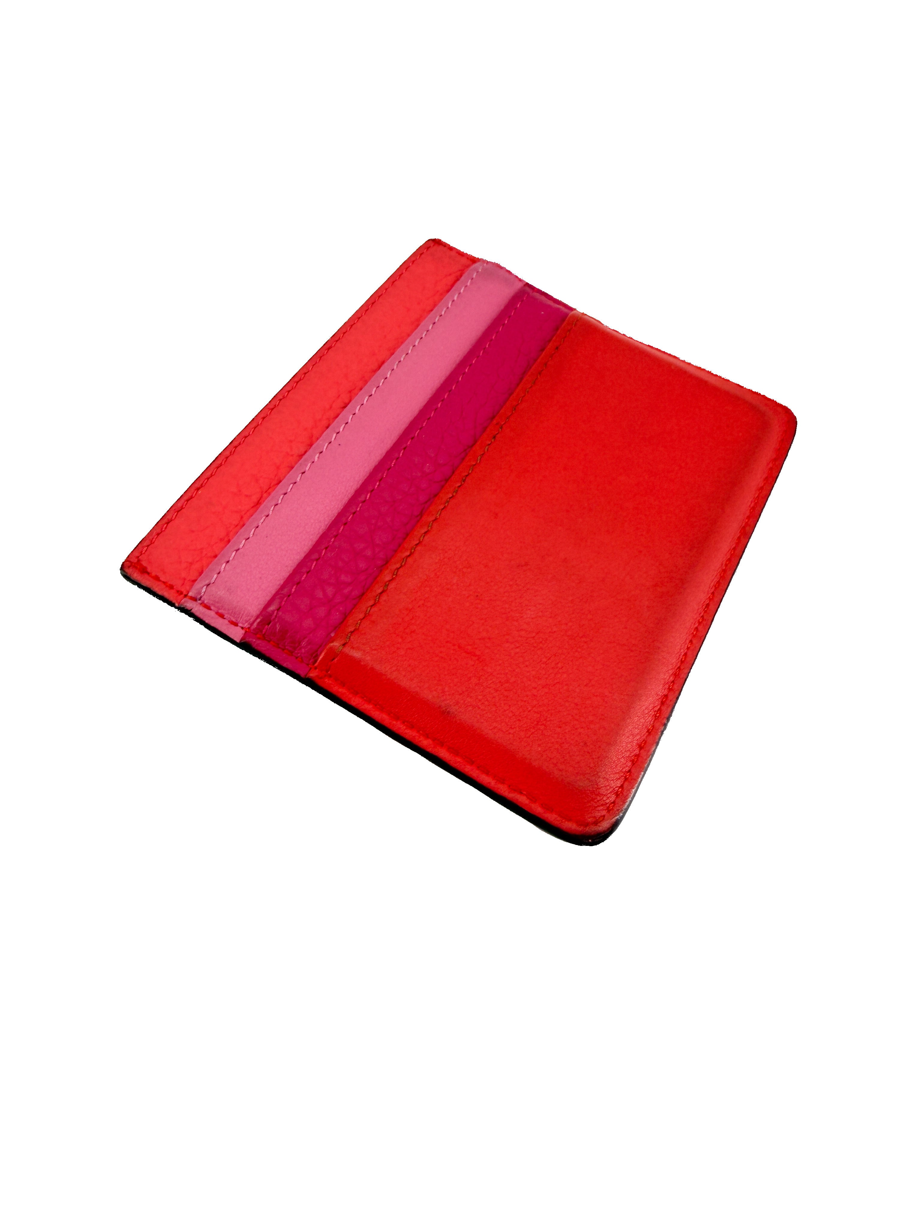 Christian Dior Lady Dior pink and orange card holder 26-MA-1114