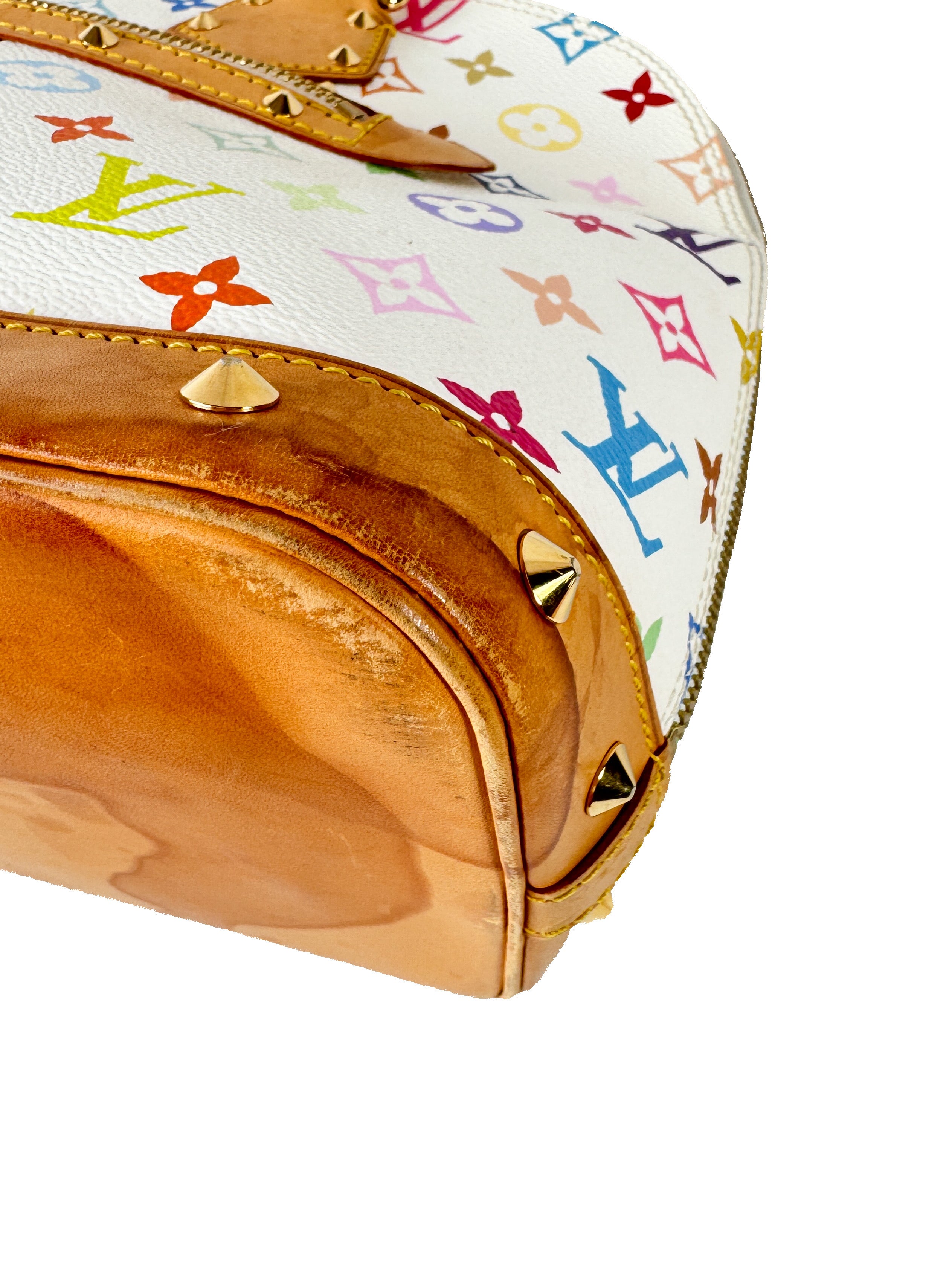 Louis Vuitton white multicolor Alma PM FL0093