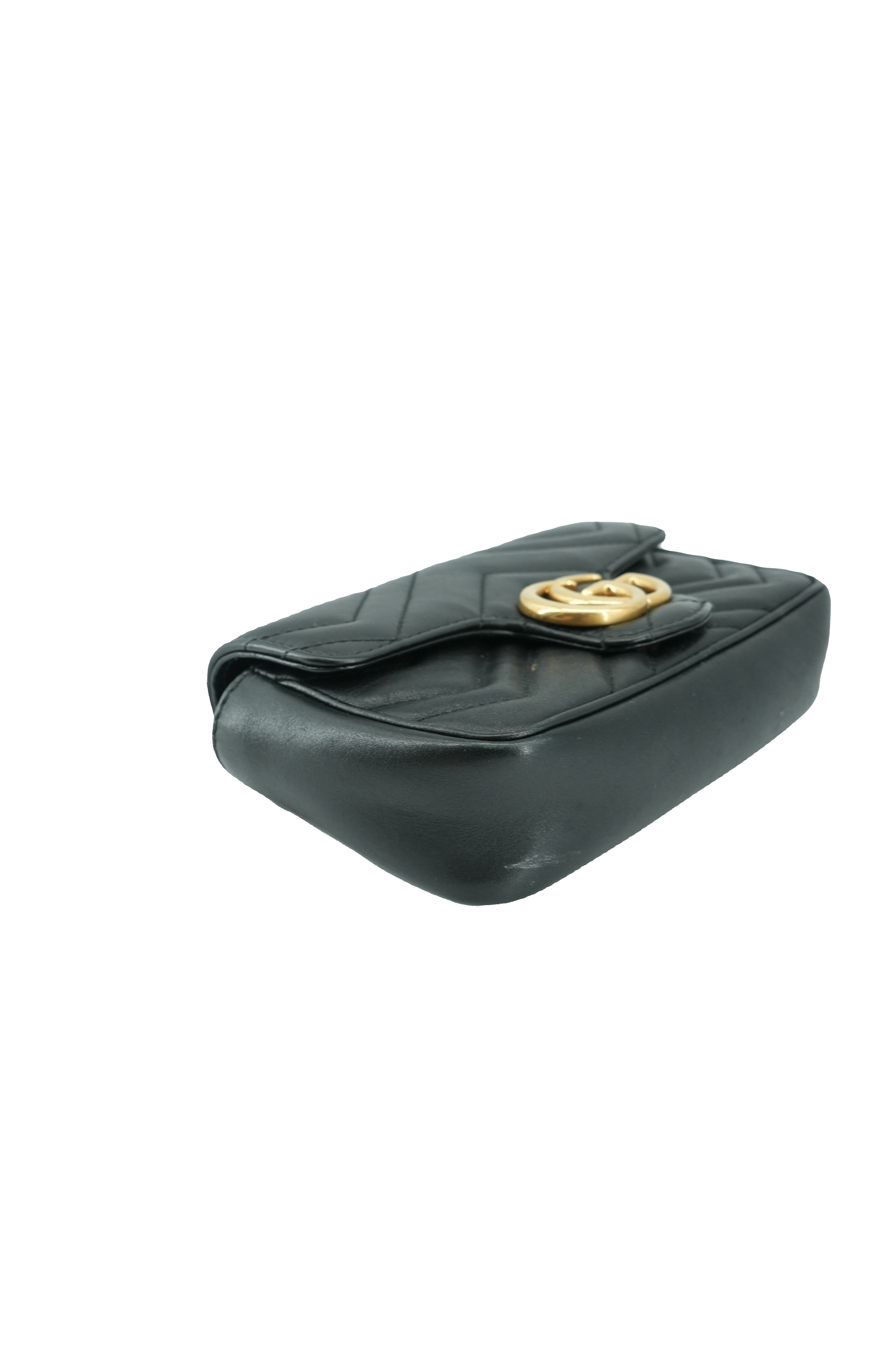 Gucci black Marmont flap super mini 476433 0959