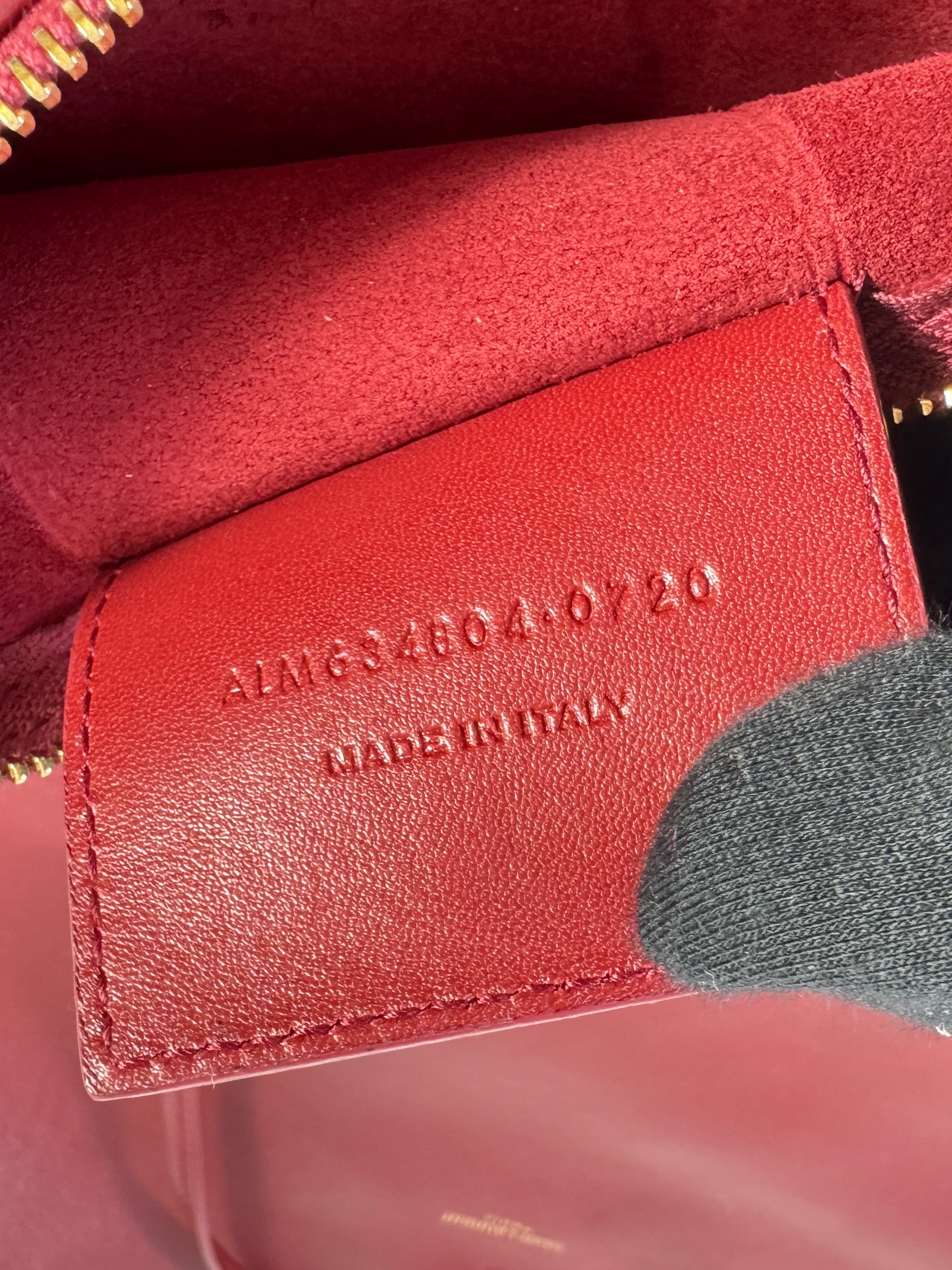 Saint Laurent red Suzanne chain strap shoulder bag 0720