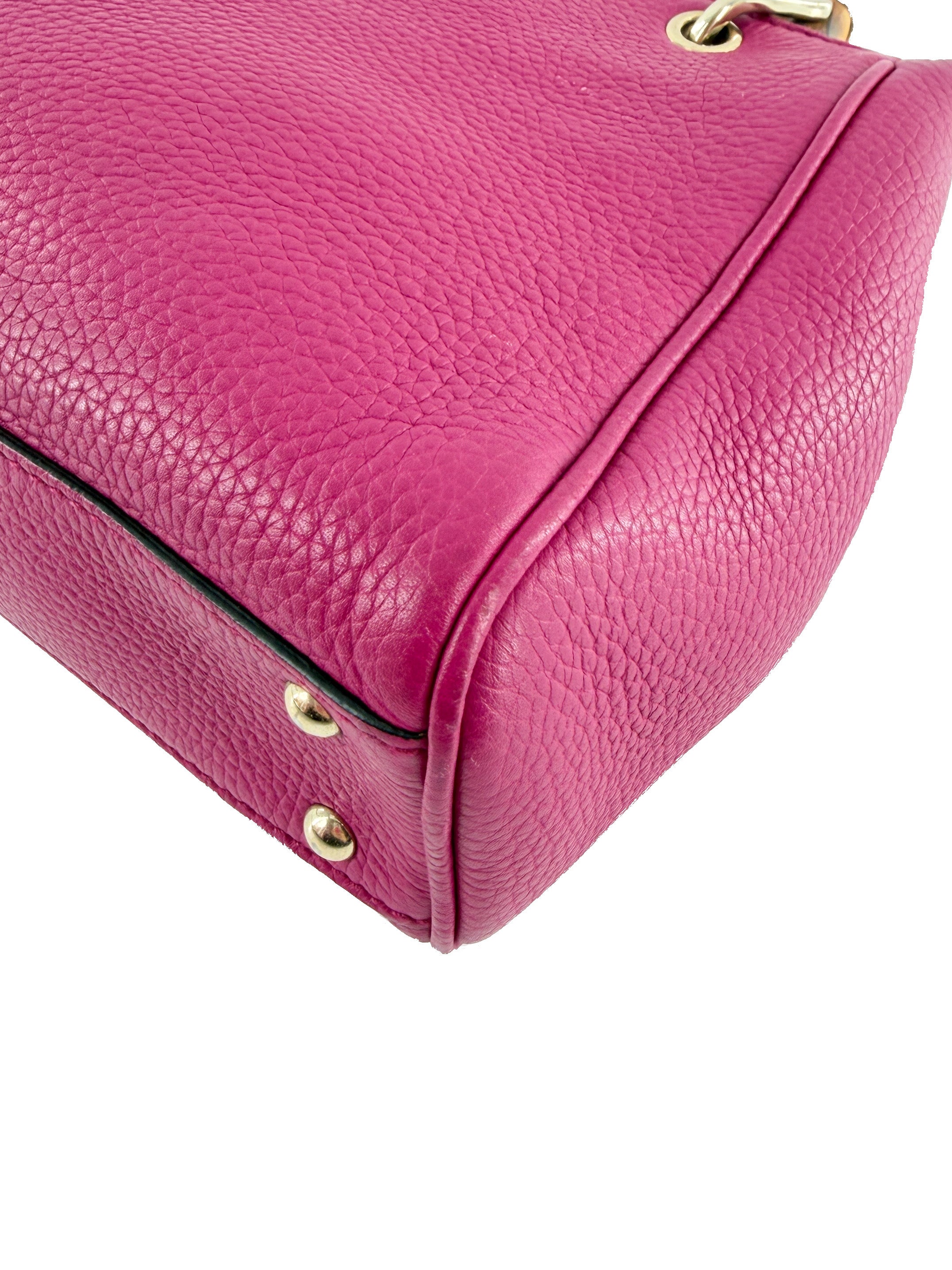 Gucci magenta small Bamboo shopper tote 368823 001998