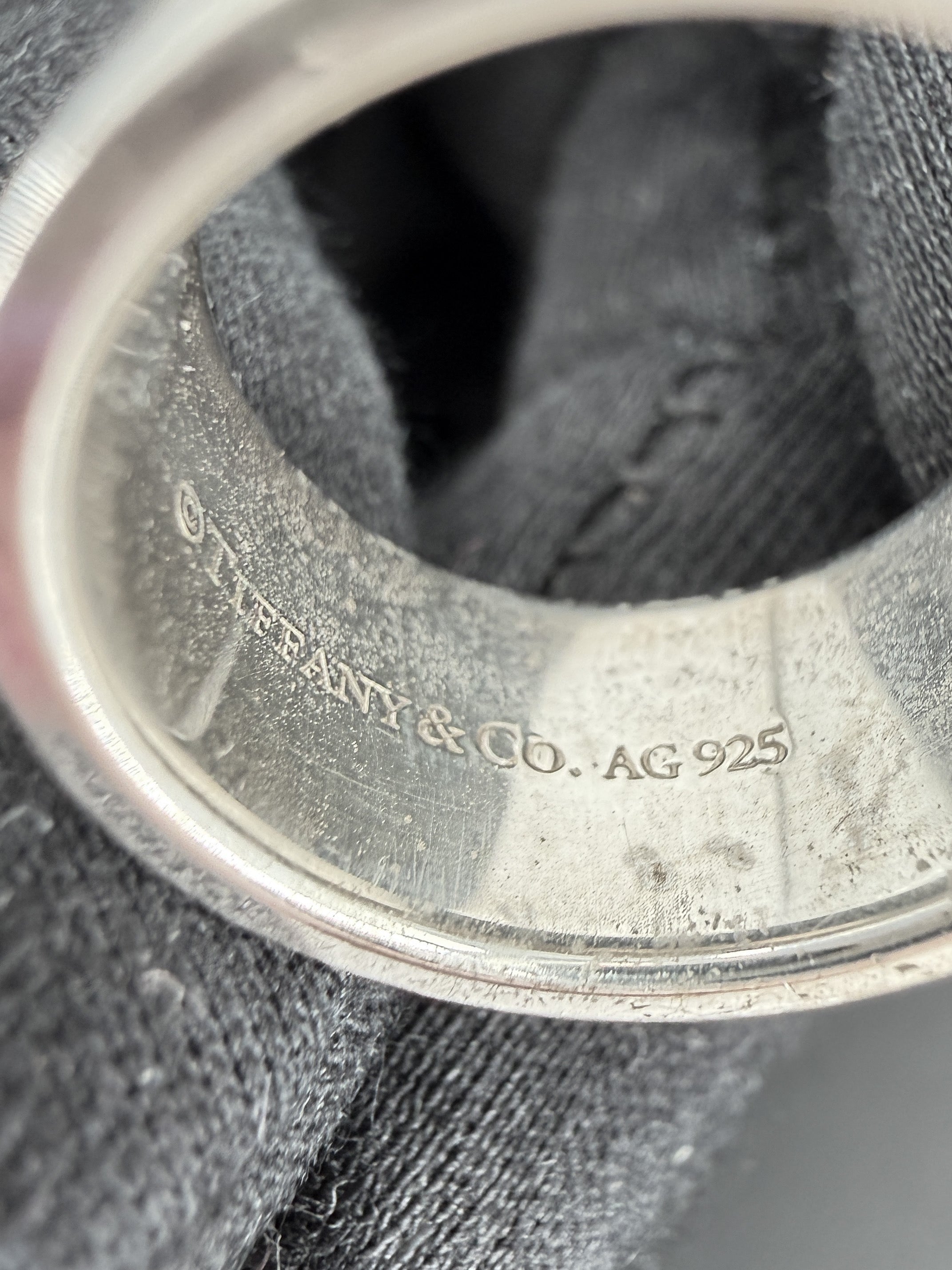 Tiffany & Co sterling silver notes ring