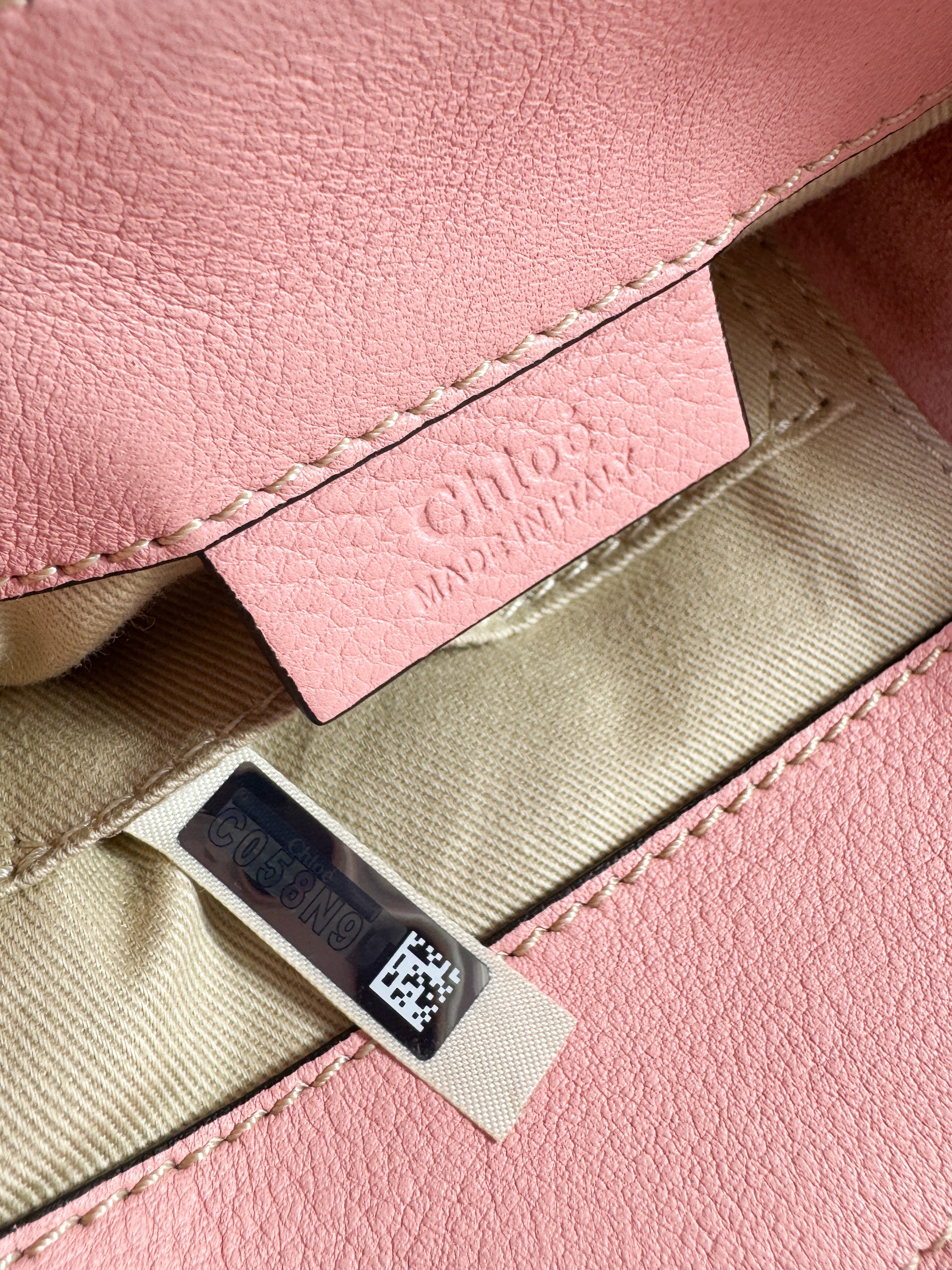 Chloé light pink leather & suede mini Faye backpack 041757652