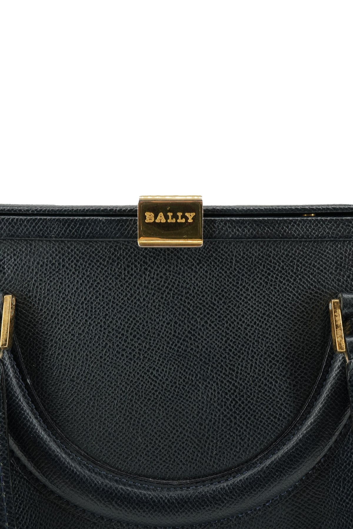 Bally navy vintage leather shoulder bag 3227/97