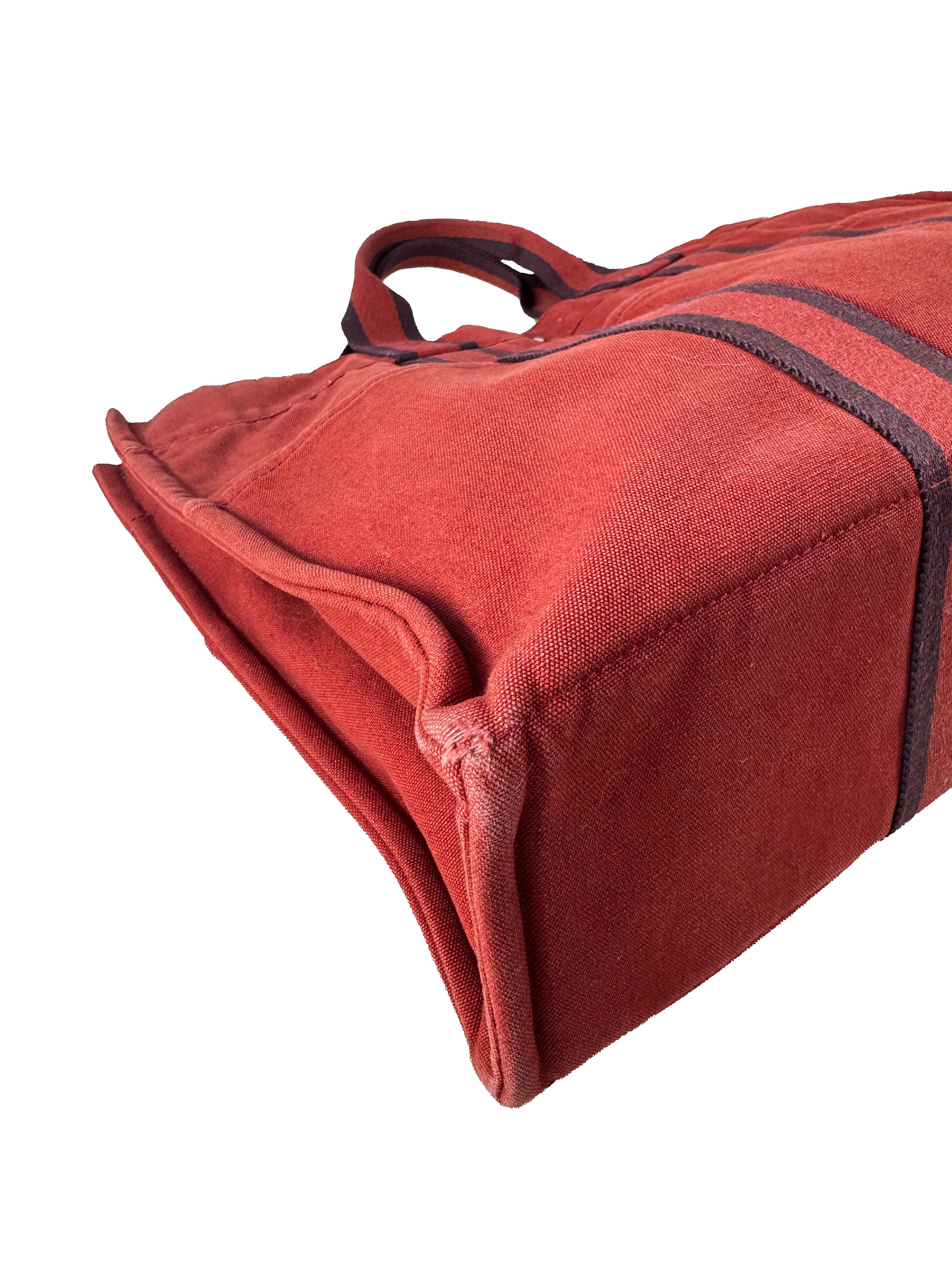 Hermès red fourre tote GM *as is*