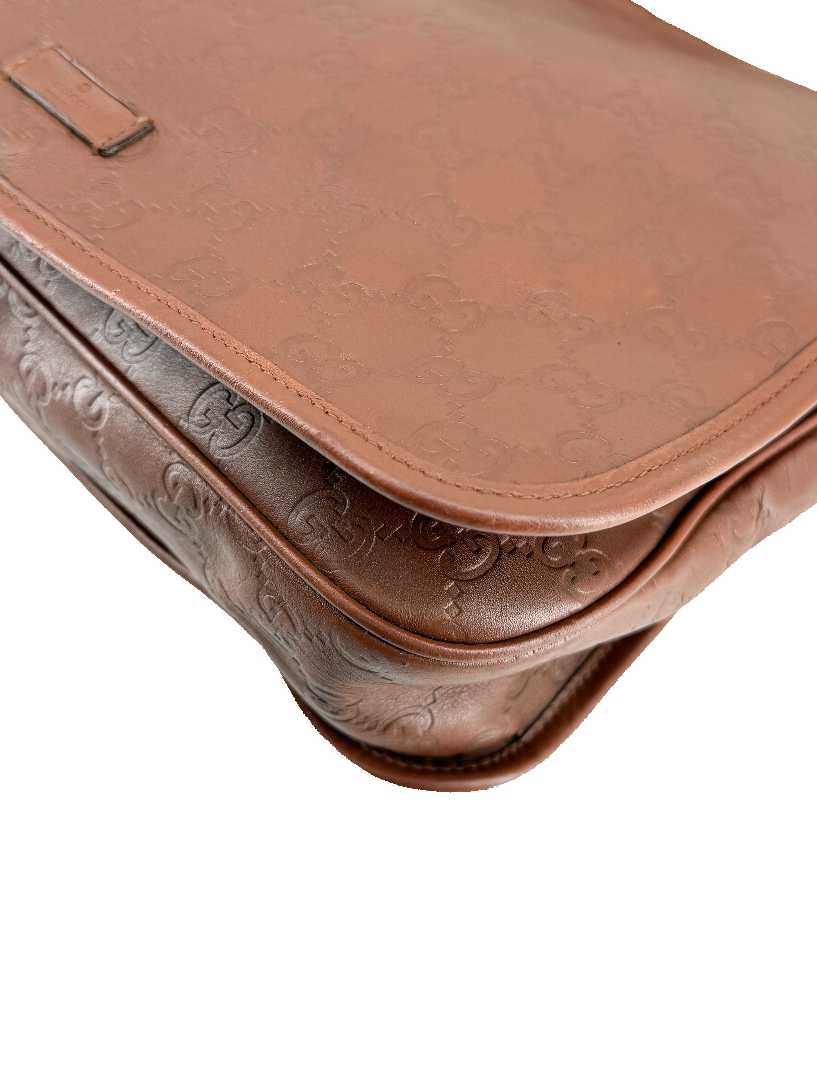 Gucci brown Guccissima messenger bag 145844 213317