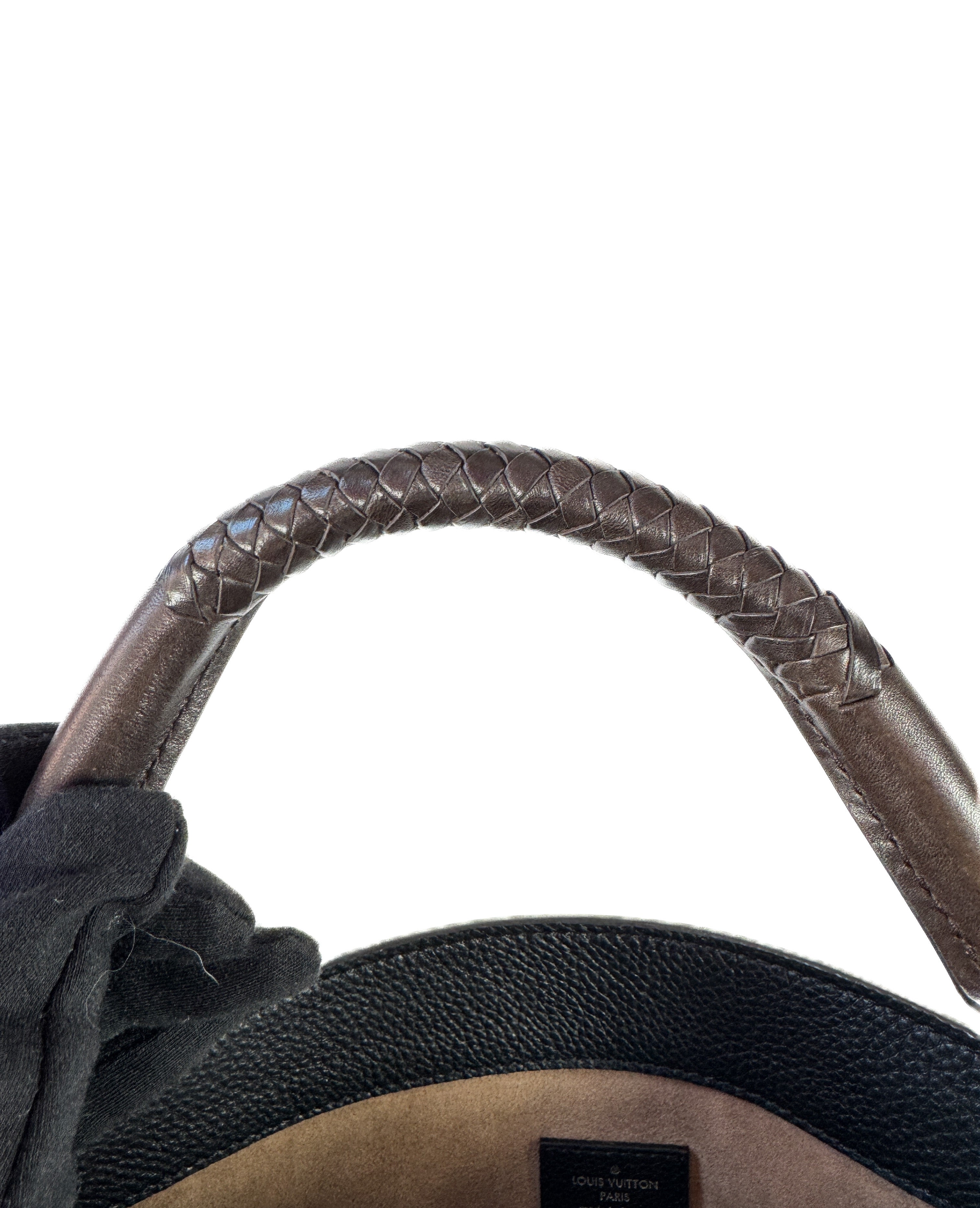 Louis Vuitton black Babylone Handbag Mahina Leather PM AH1155