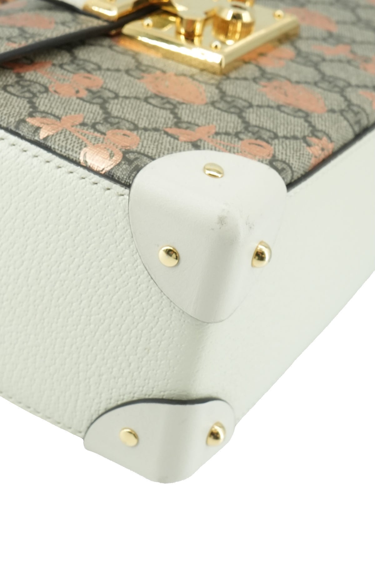 Gucci GG Supreme small Padlock bamboo top handle