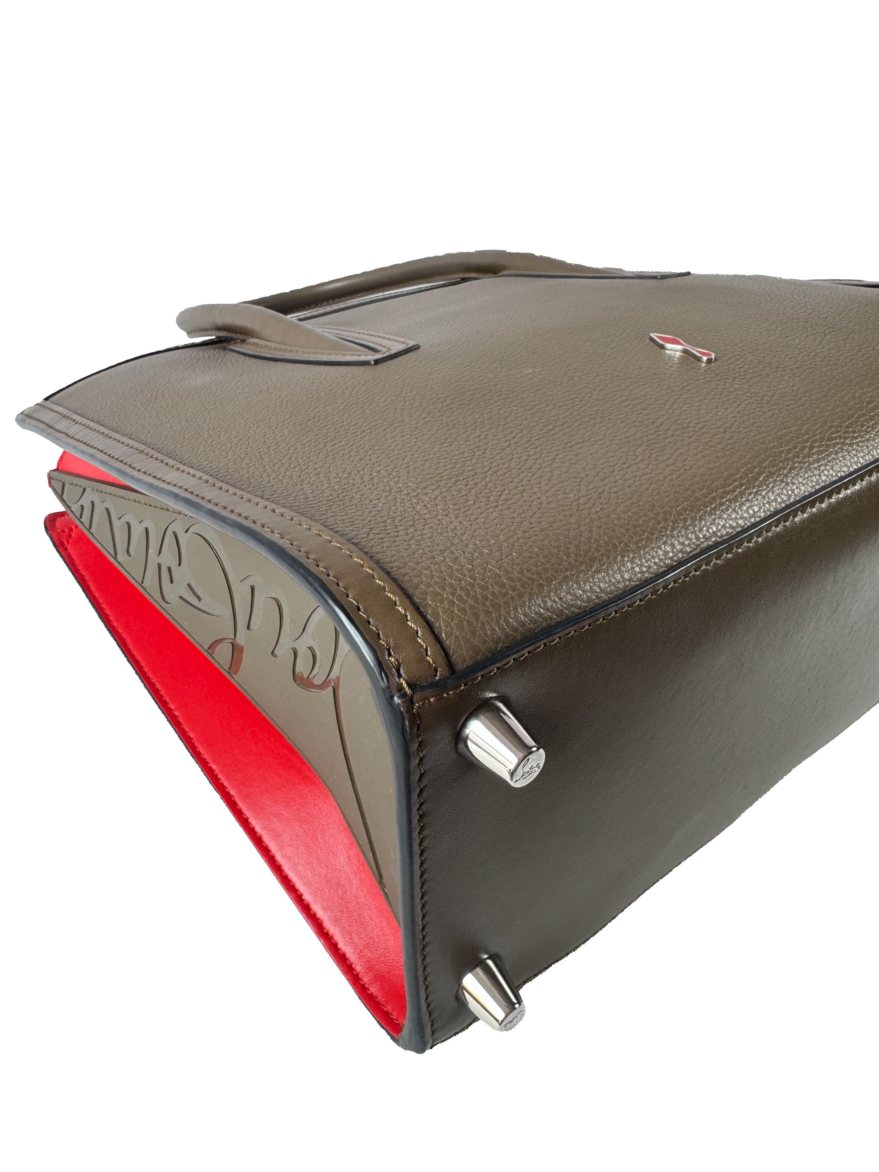 Christian Louboutin brown medium Paloma studded tote