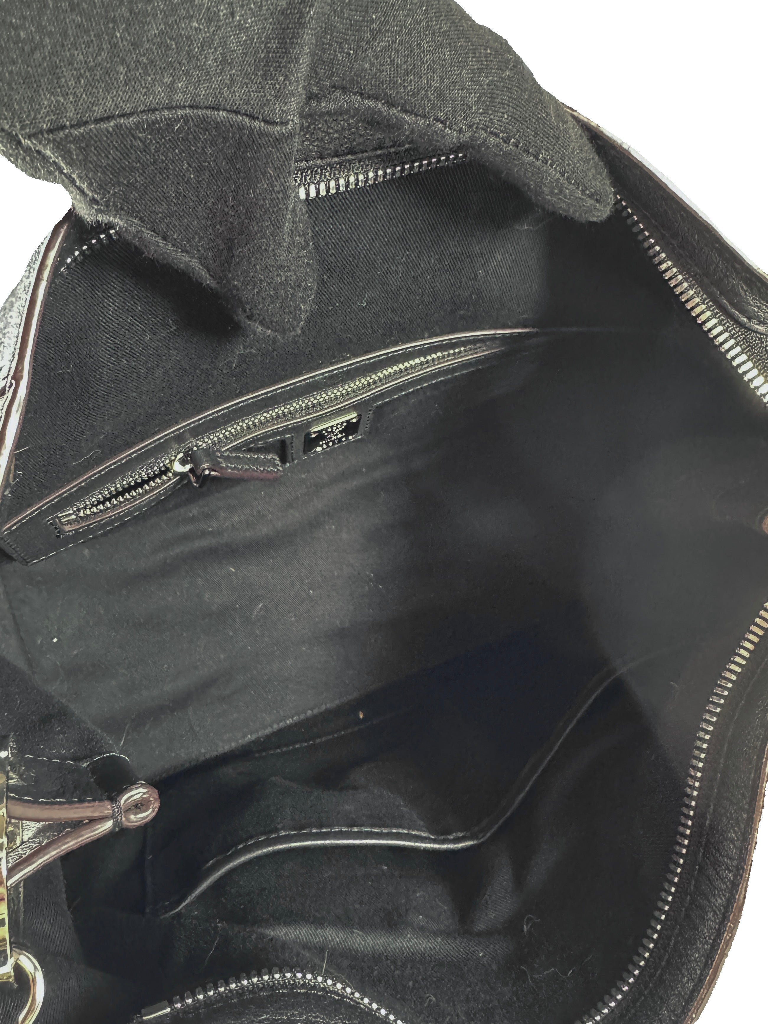 MCM black leather Klara hobo