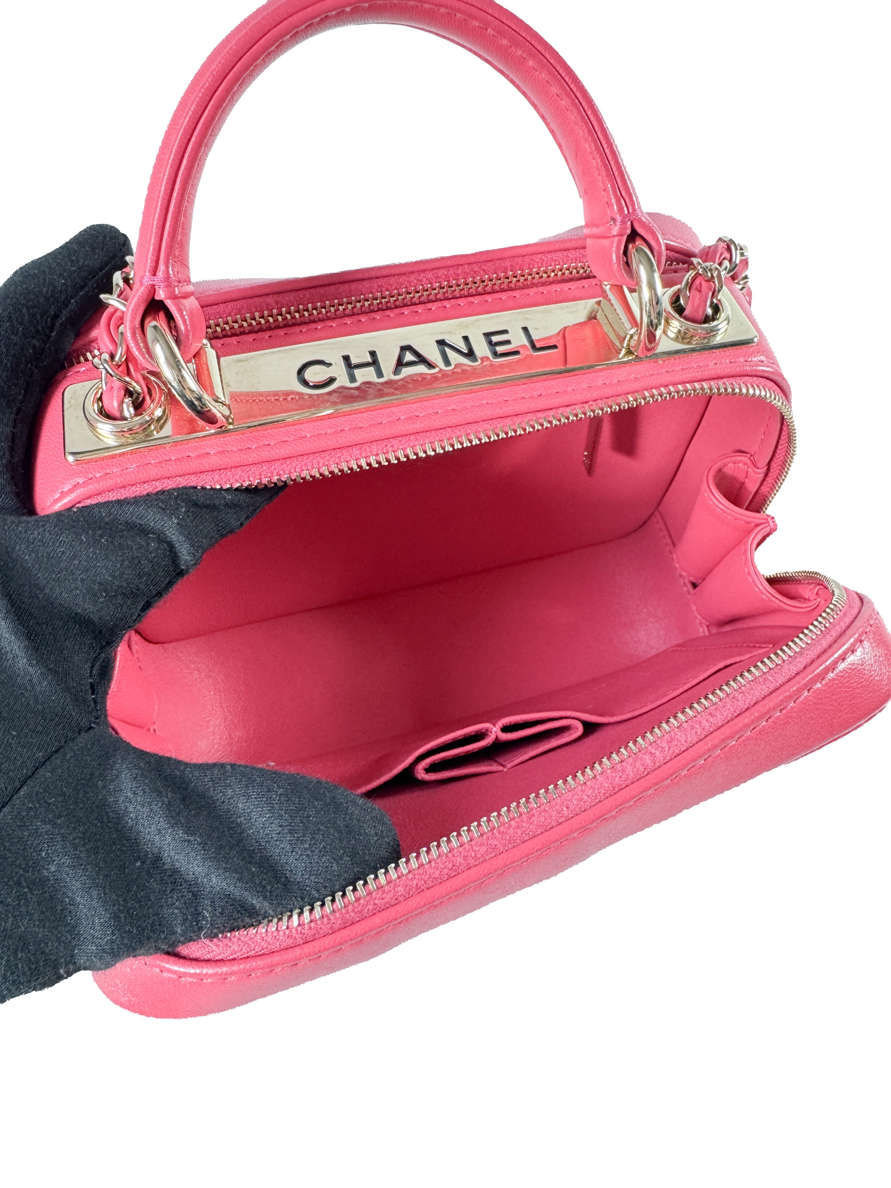 Chanel Lambskin Quilted Small Trendy CC Bowling Bag Pink 30198623