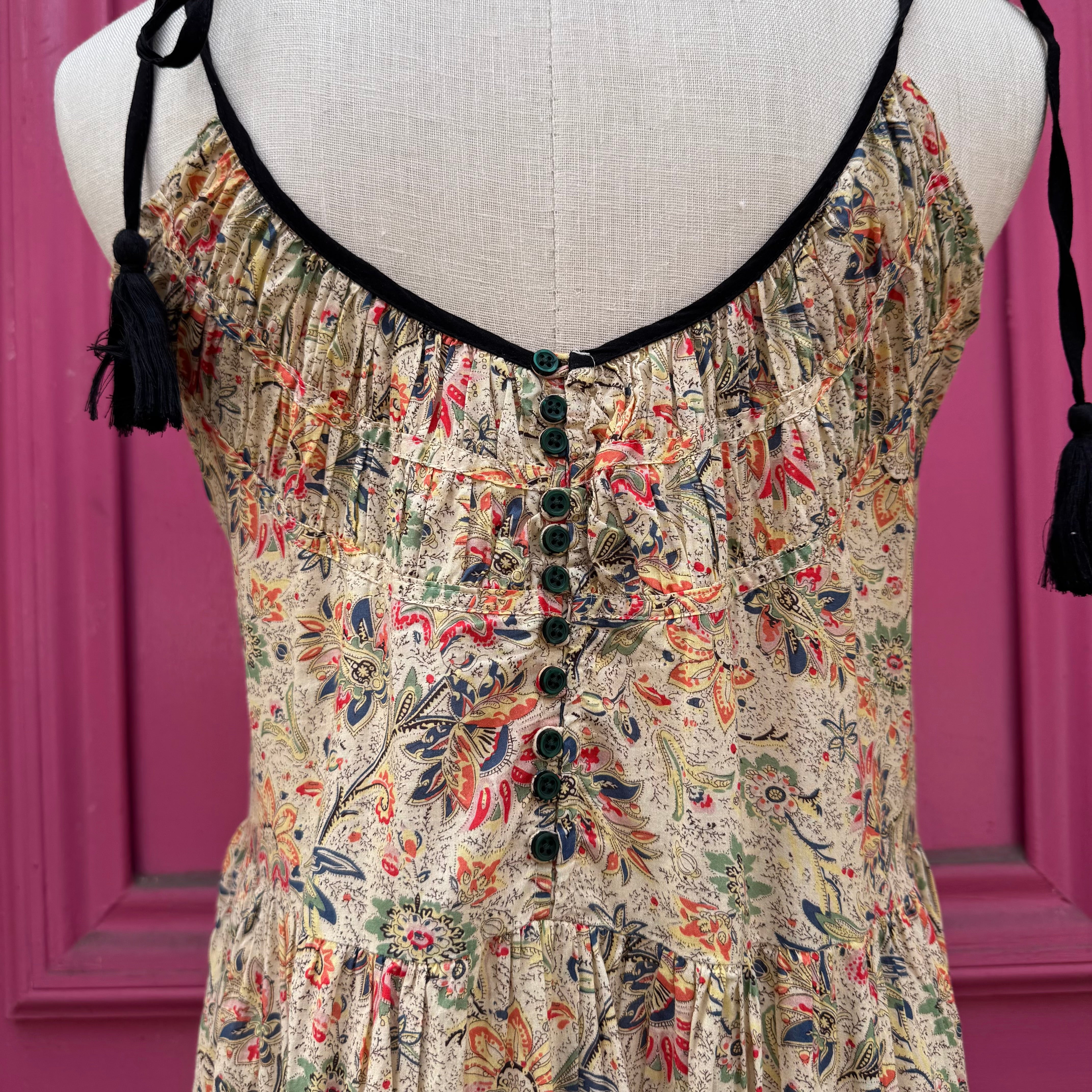The Great yellow floral tank dress size L