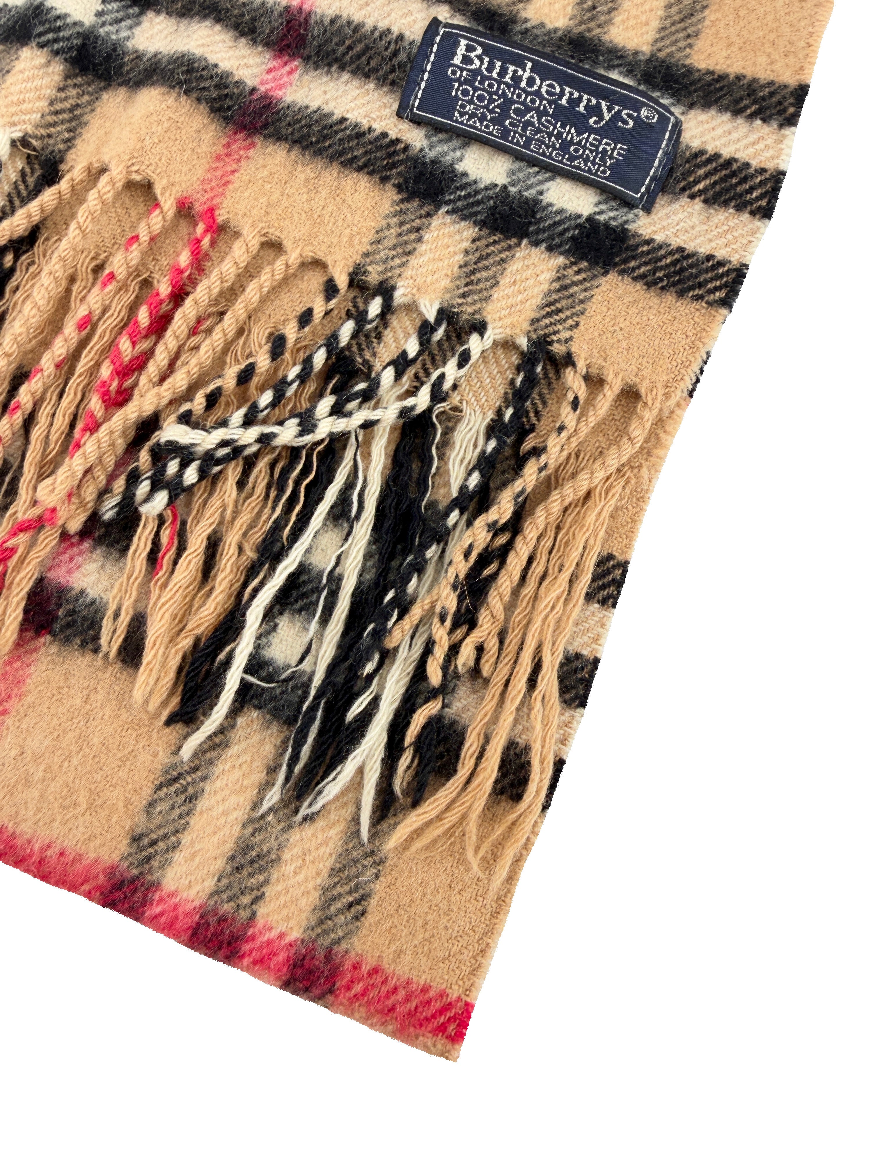 Burberry brown classic cashmere scarf