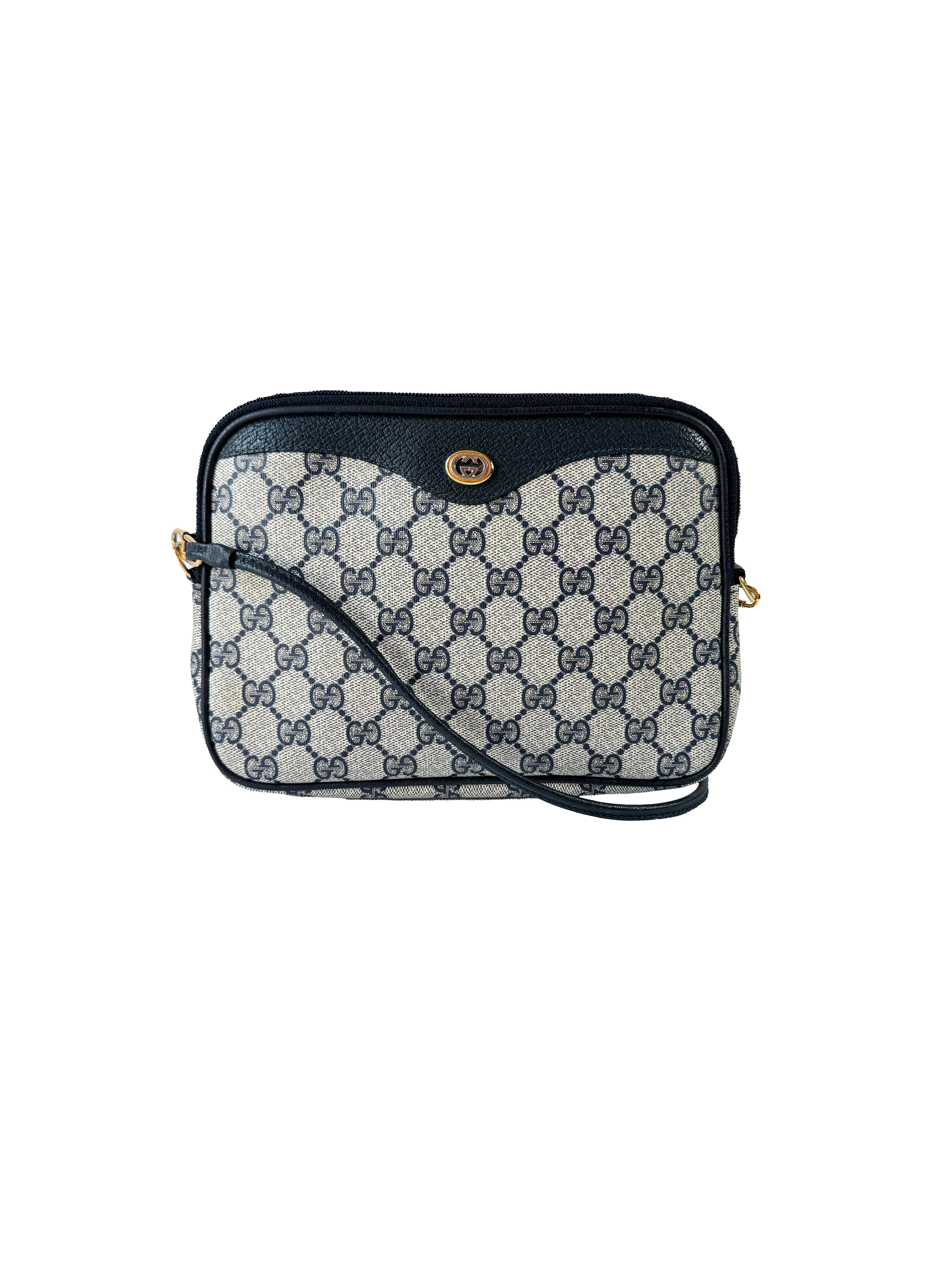 Gucci navy GG vintage crossbody 97.02.068
