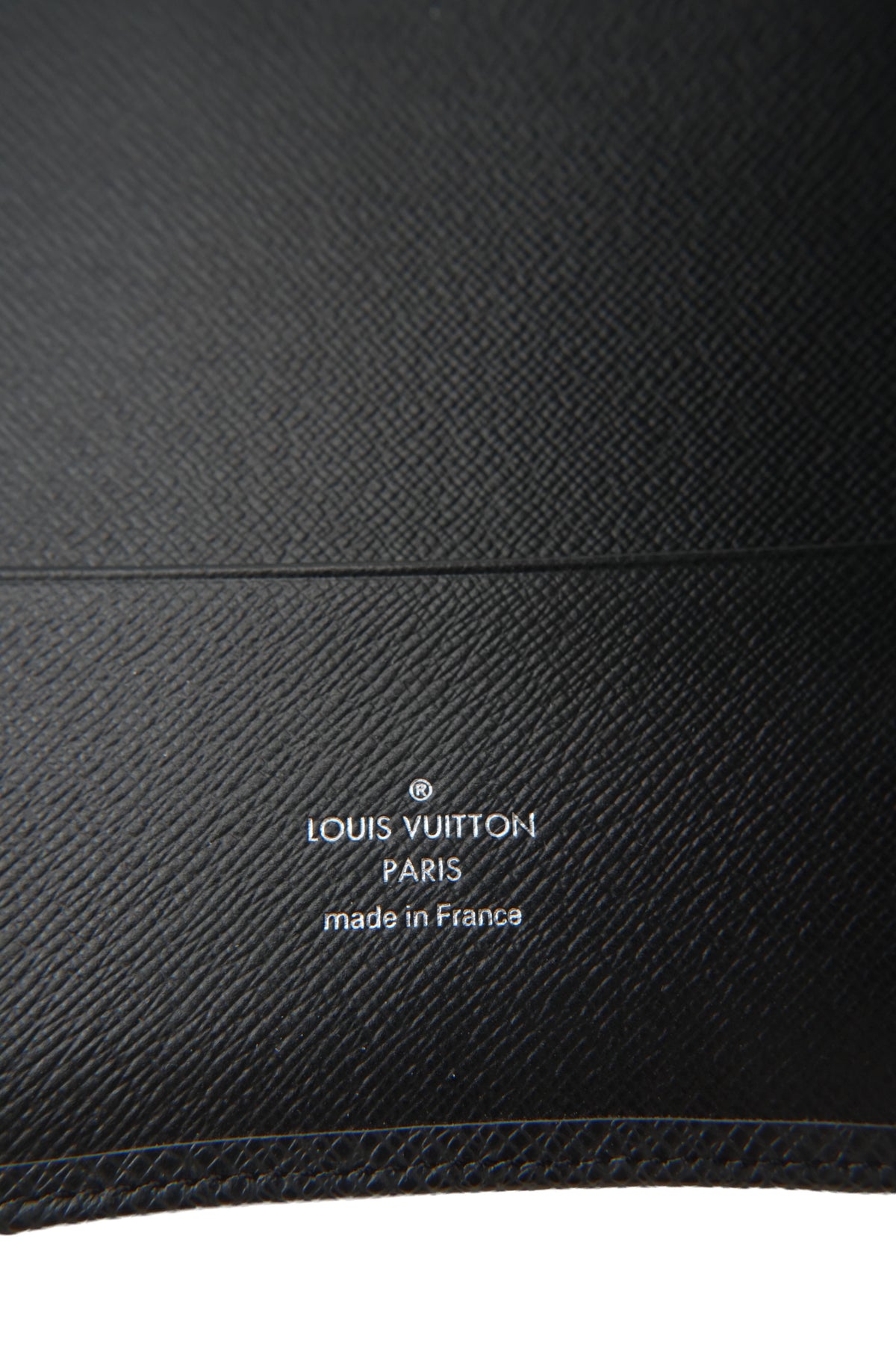 Louis Vuitton black Taiga leather agenda GM