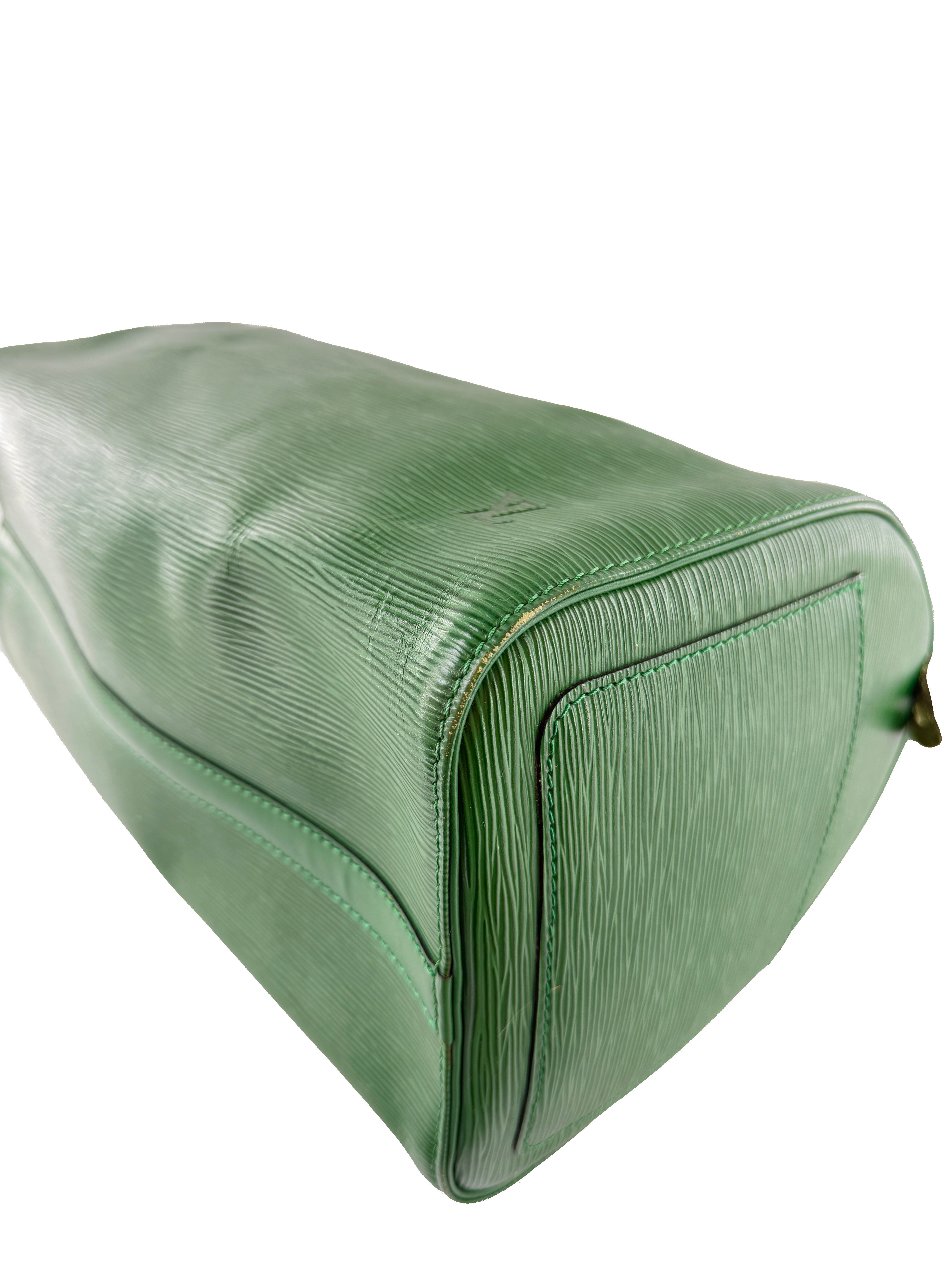 Louis Vuitton borneo green epi Speedy 35 VI0934