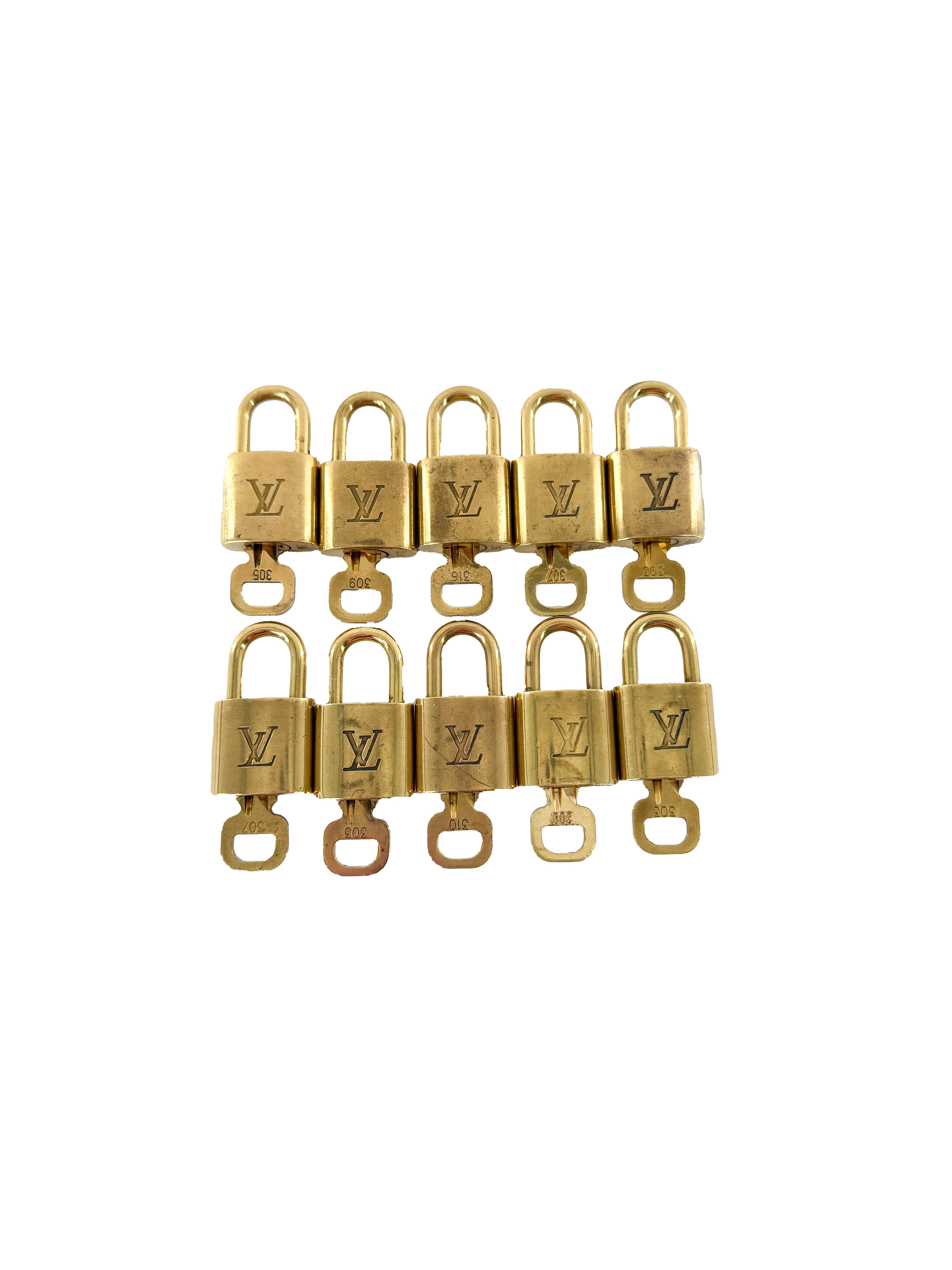 Louis Vuitton gold tone lock
