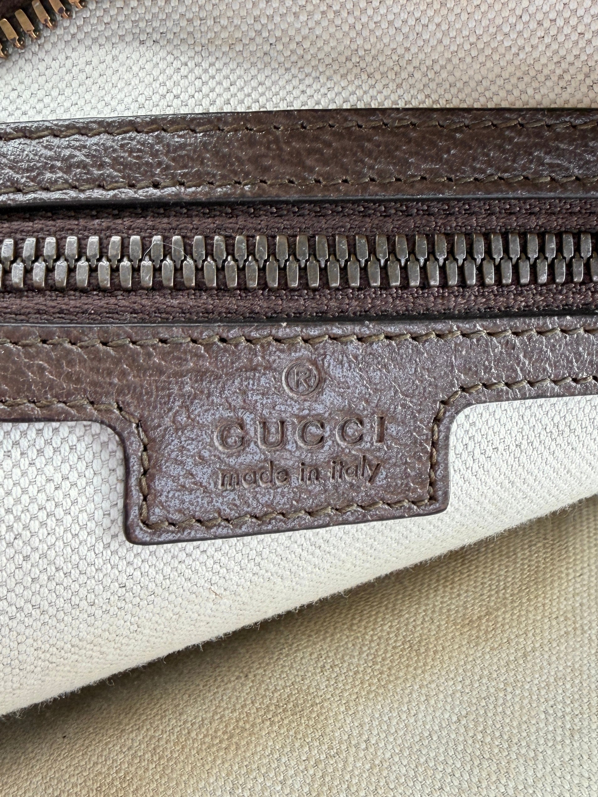 Gucci GG Supreme Monogram Calfskin Web Small Ophidia Day Backpack 547965 520981 - My Girlfriend's Wardrobe LLC