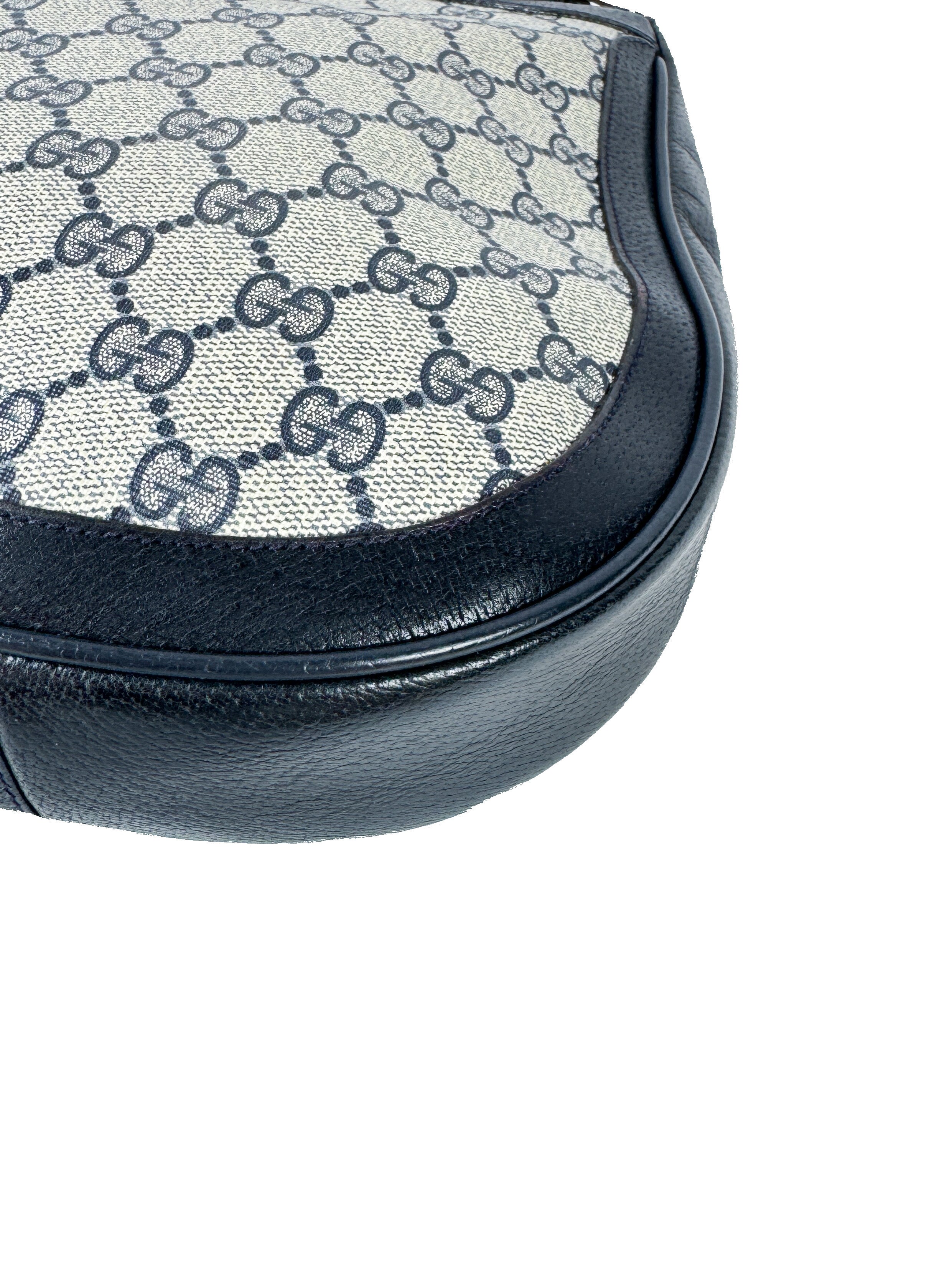 Gucci navy sherry line vintage shoulder bag 140014467