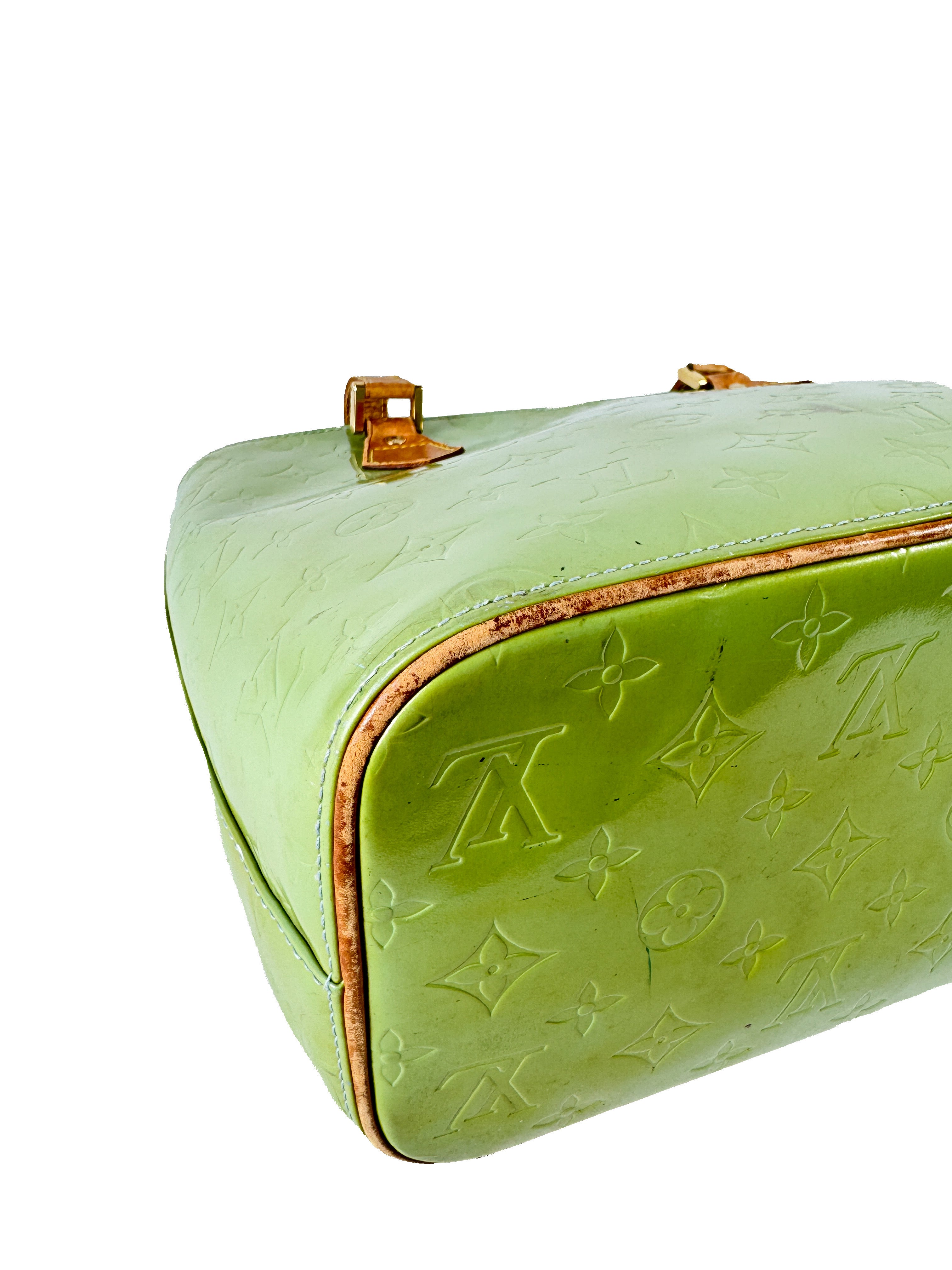 Louis Vuitton lime green vernis Houston tote TH1909 *as is*