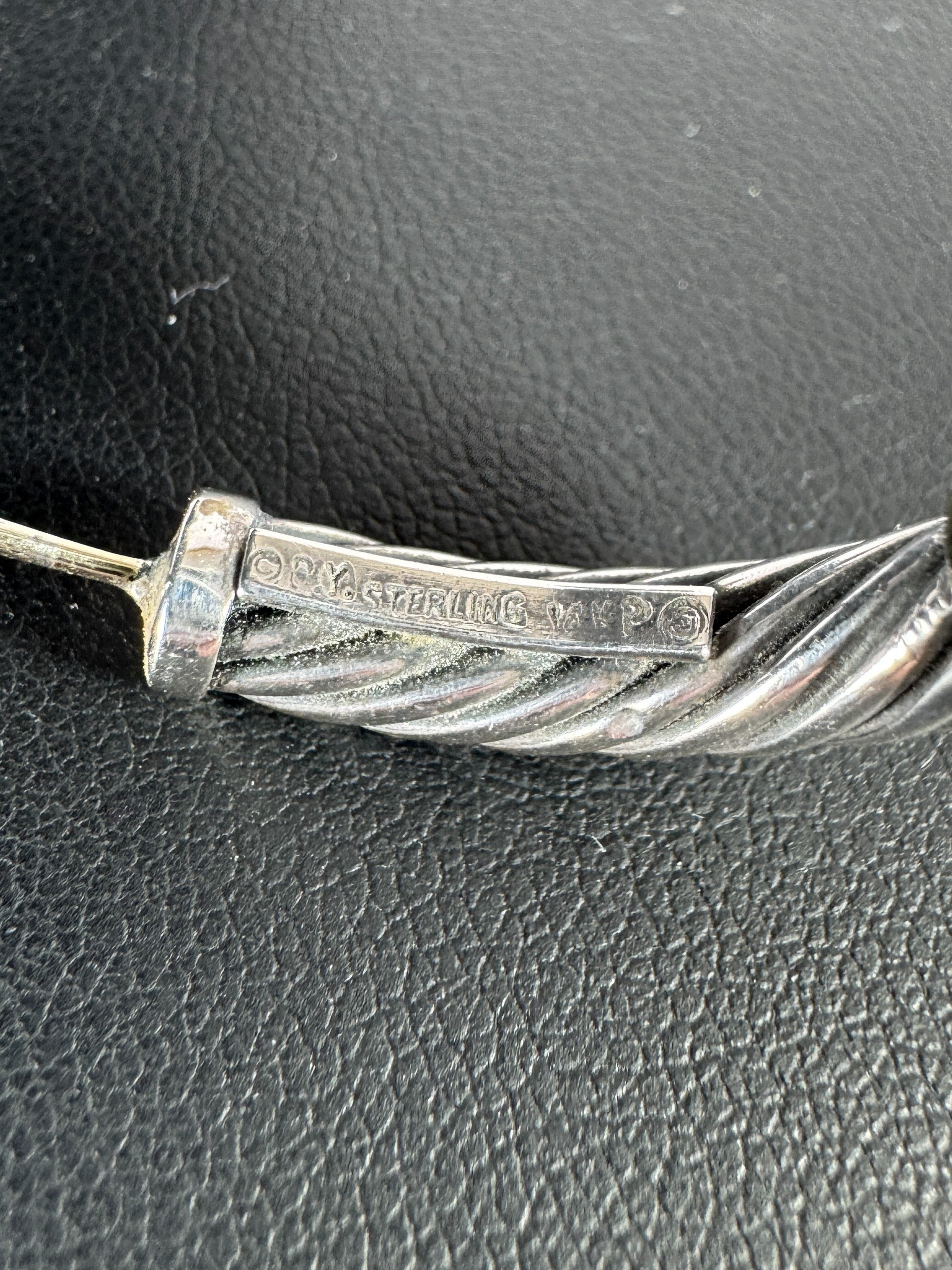 David Yurman sterling silver, 14K gold single station cable hoops