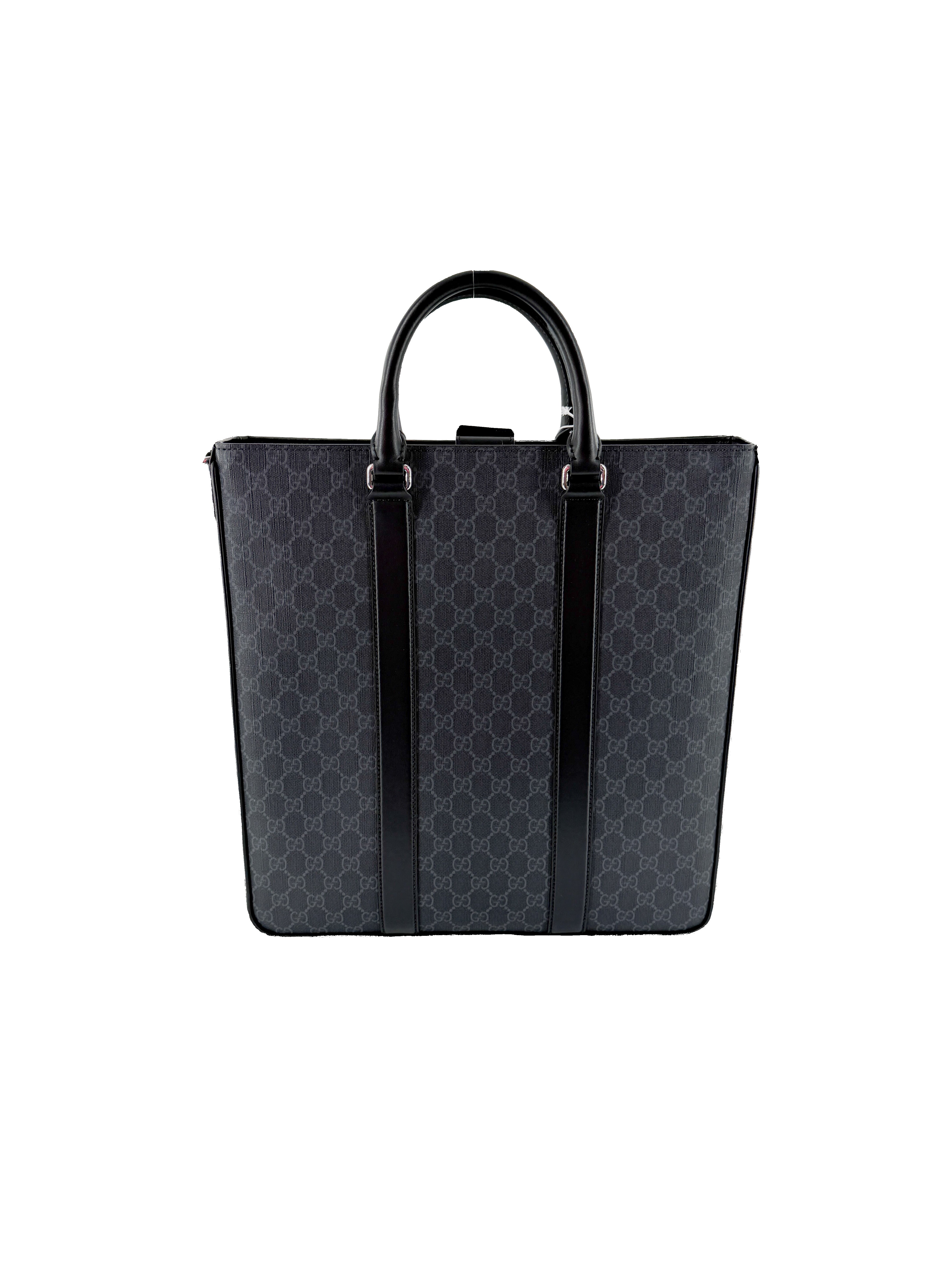 Gucci black GG Supreme vertical tote 794918-520981
