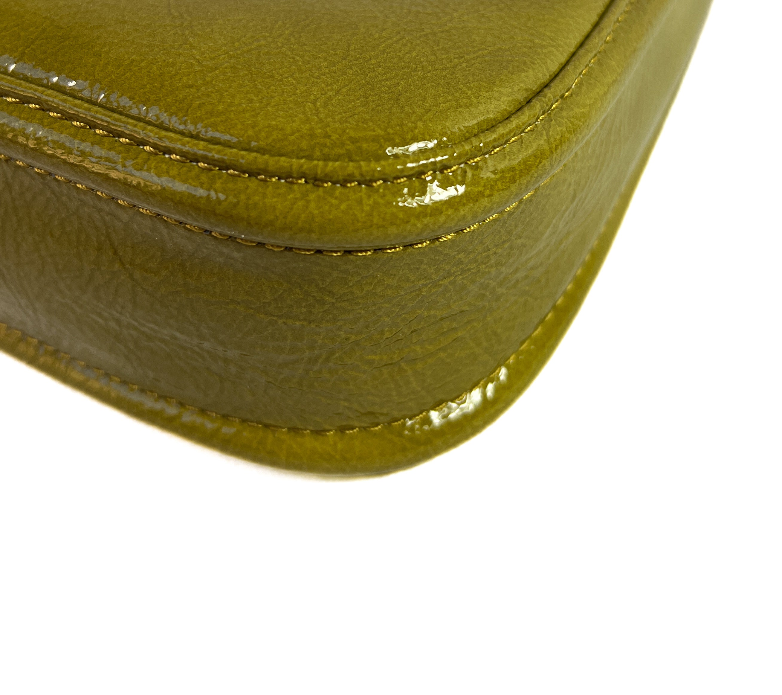 Tory Burch 151 Mercer green patent shoulder bag