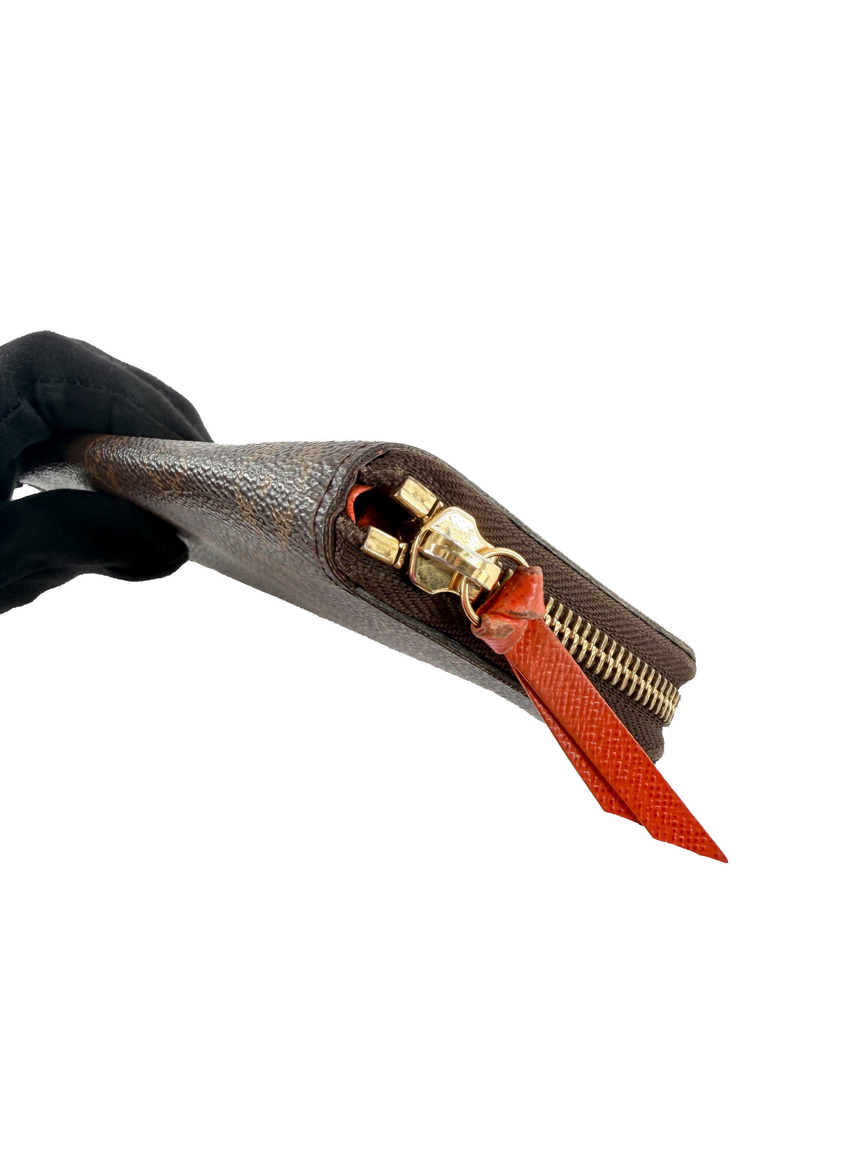 Louis Vuitton monogram Clemence wallet orange MI1125