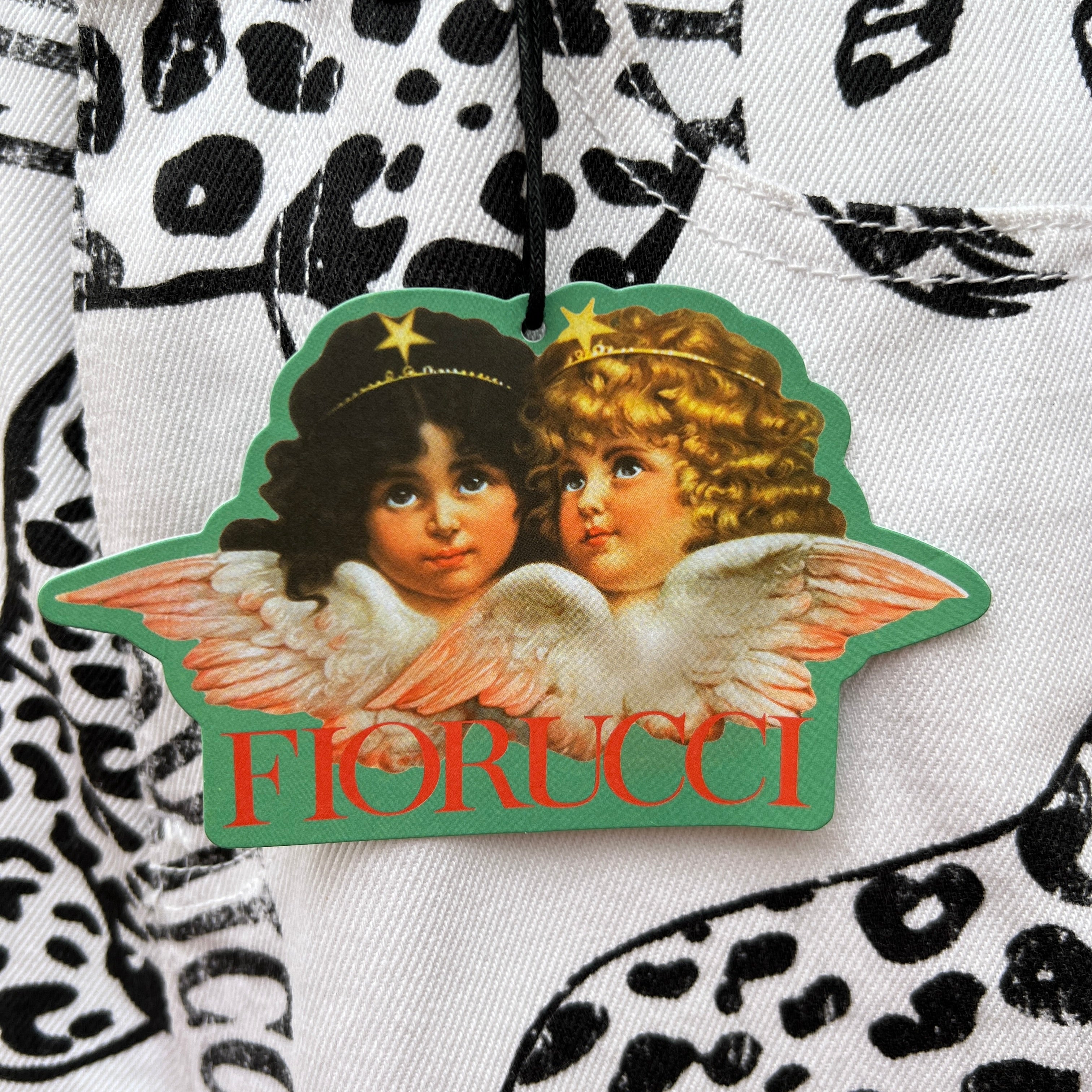 Fiorucci white black horse print jeans size 24 (00)