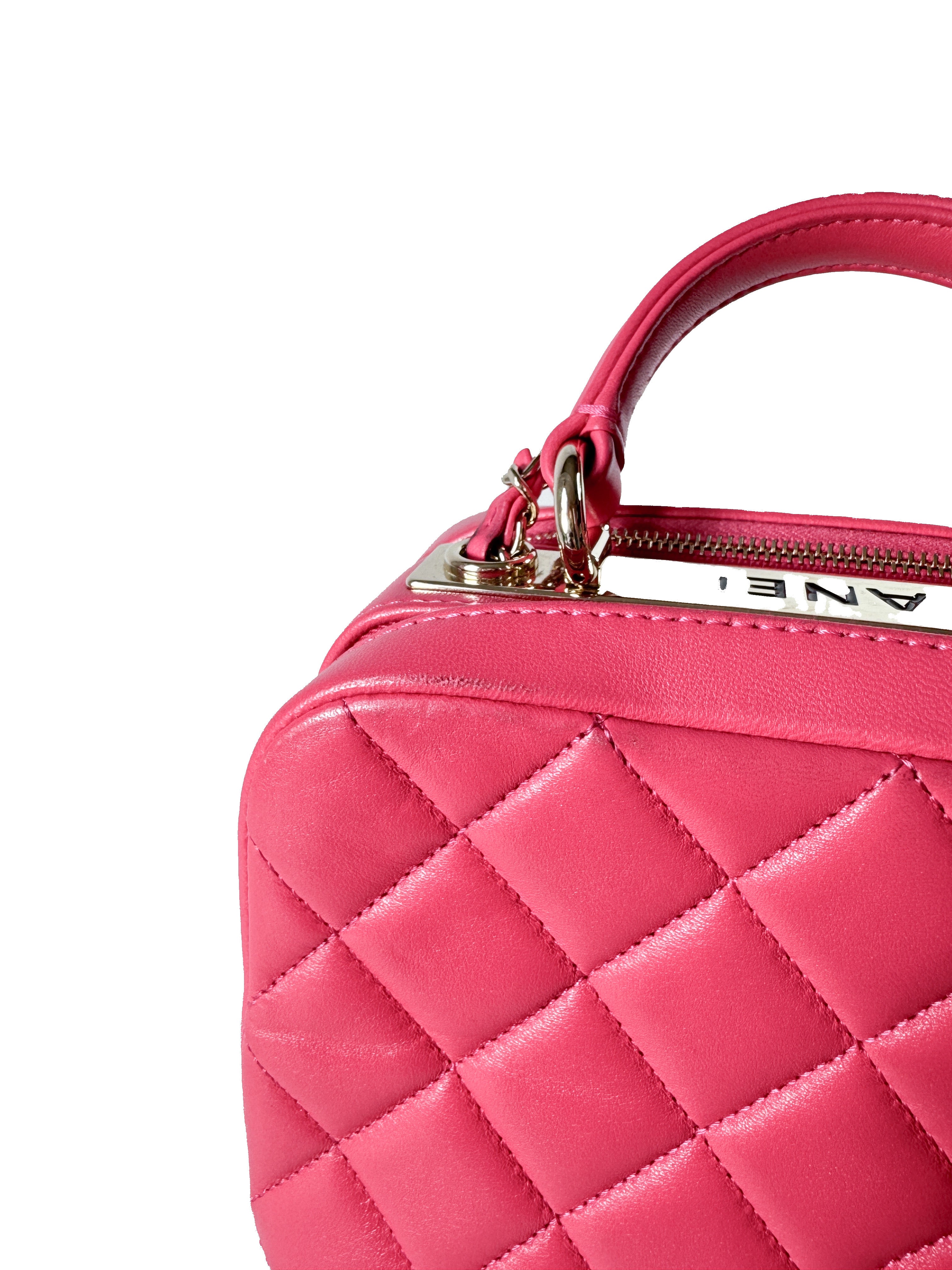 Chanel Lambskin Quilted Small Trendy CC Bowling Bag Pink 30198623