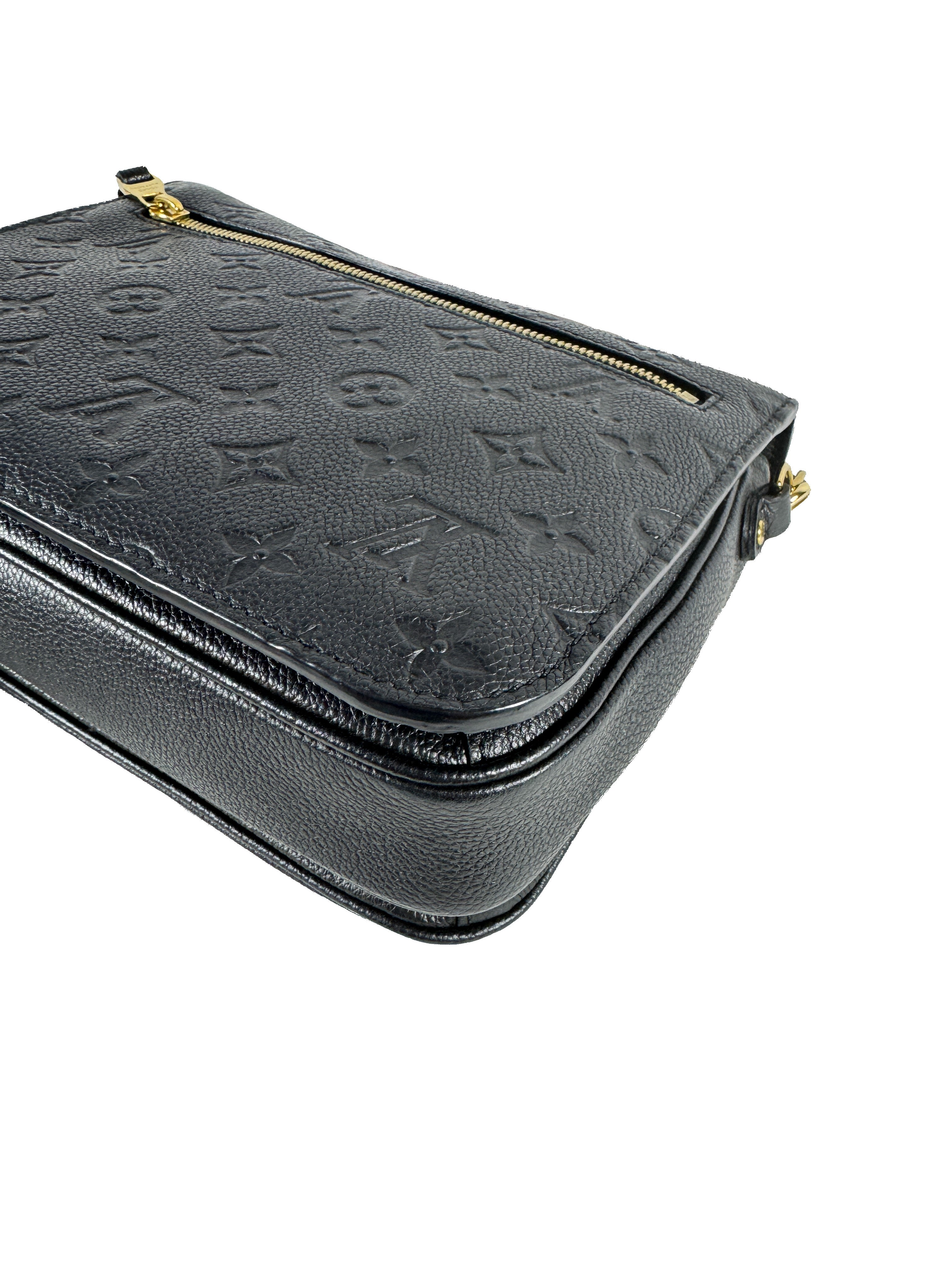 Louis Vuitton black empreinte leather Pochette Metis GI4290