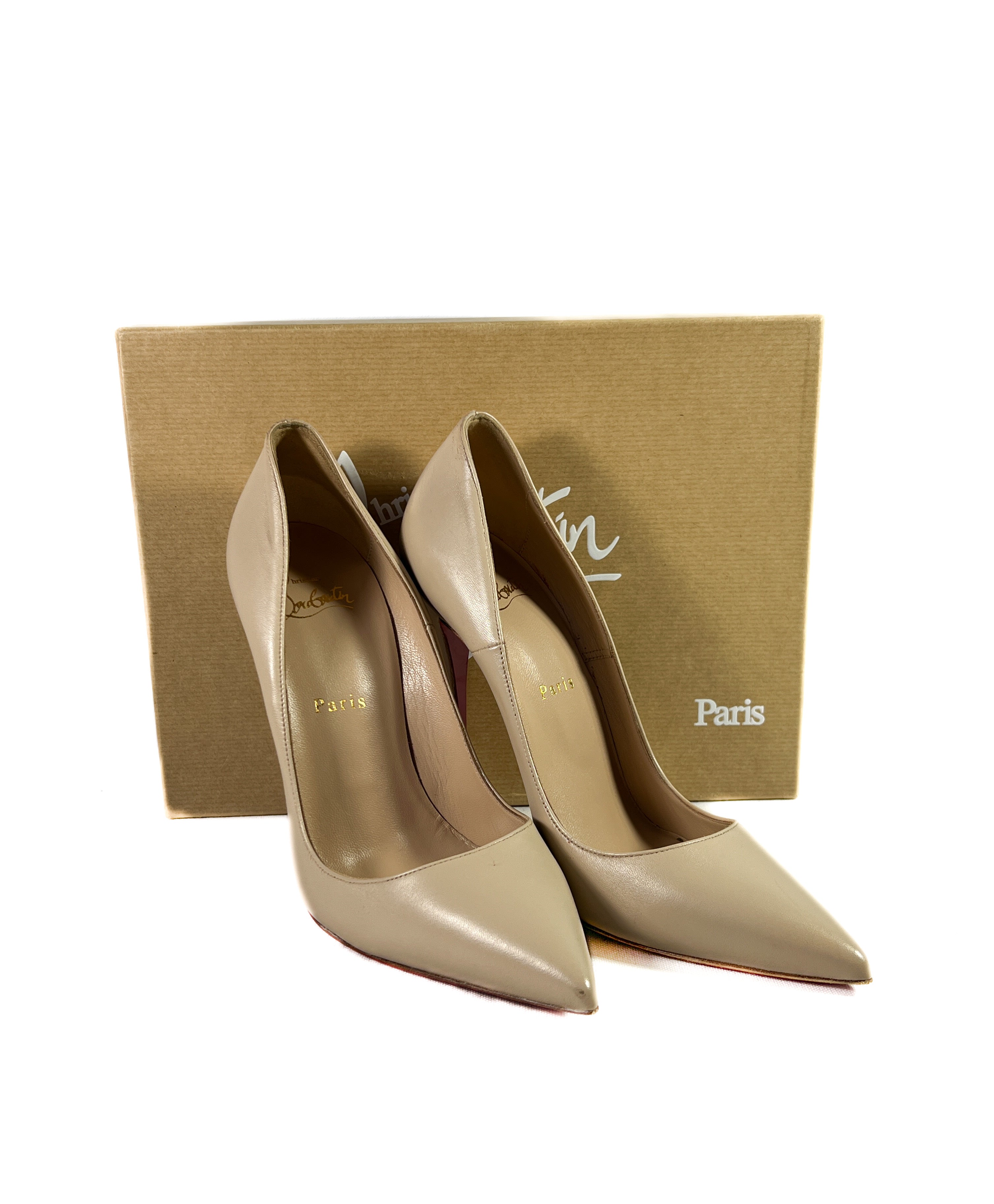 Christian Louboutin So Kate 120 nude pumps size 39
