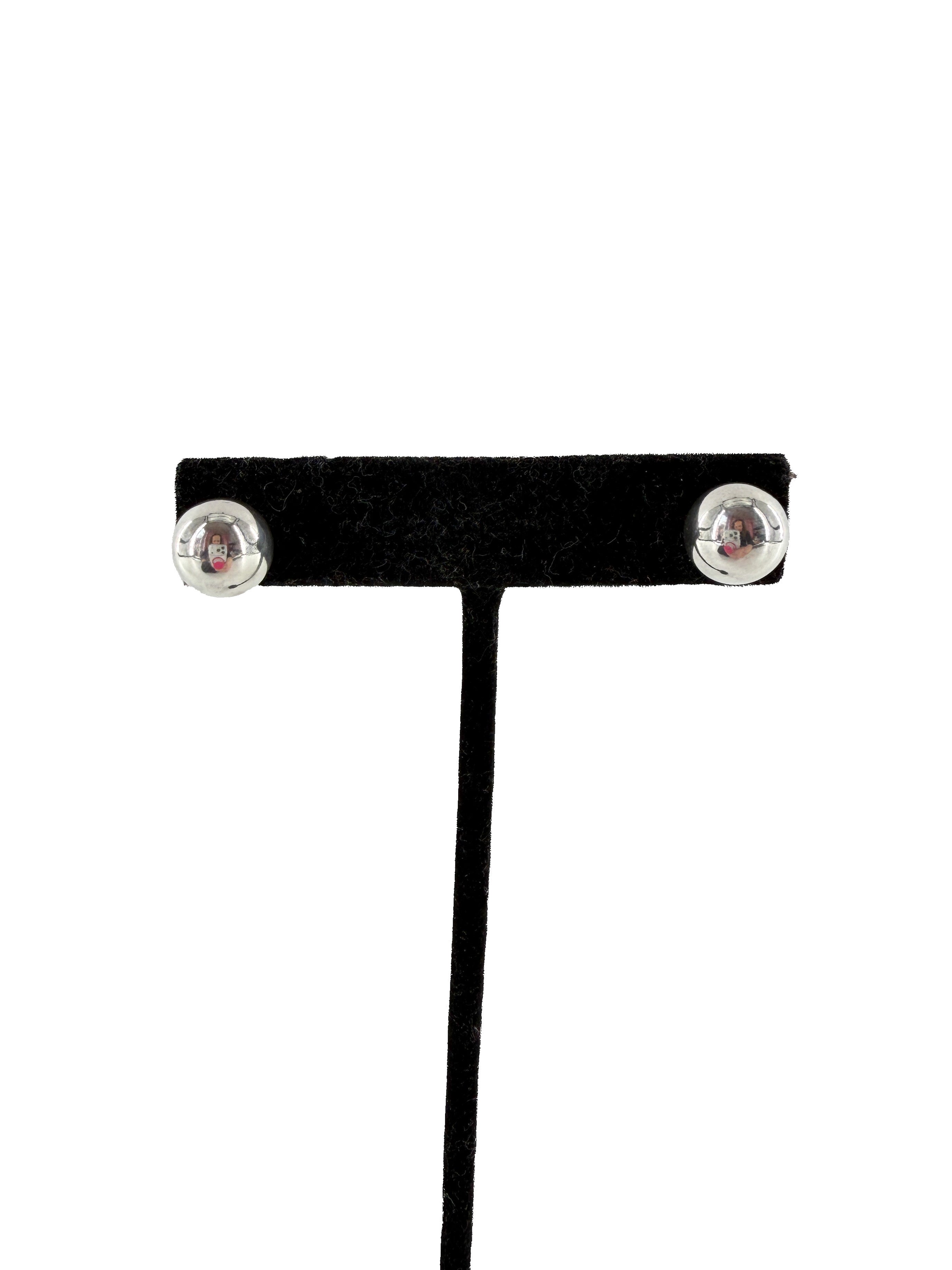 Tiffany & Co sterling silver hardwear ball stud earrings