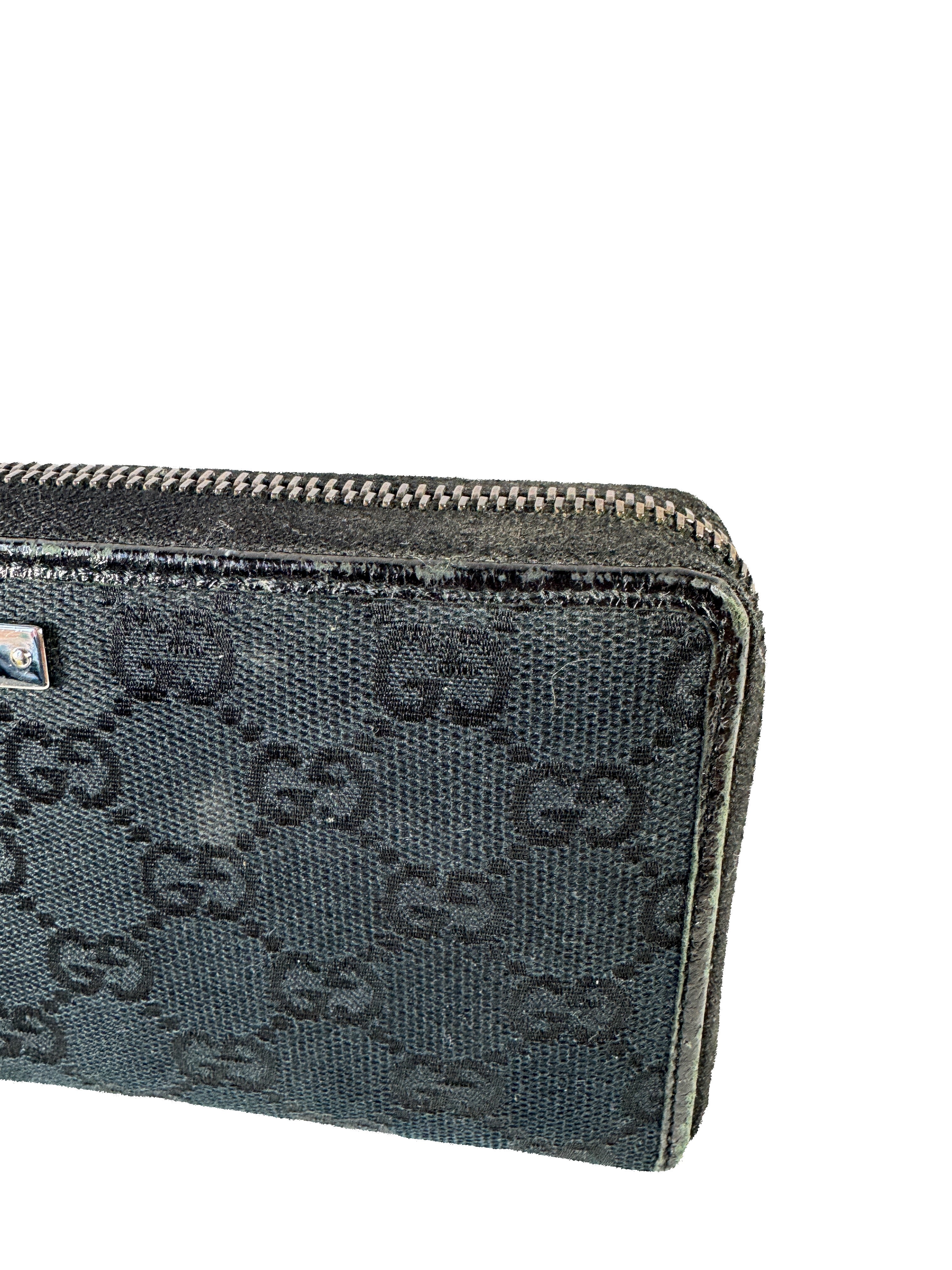 Gucci black signature GG ZA wallet 2731