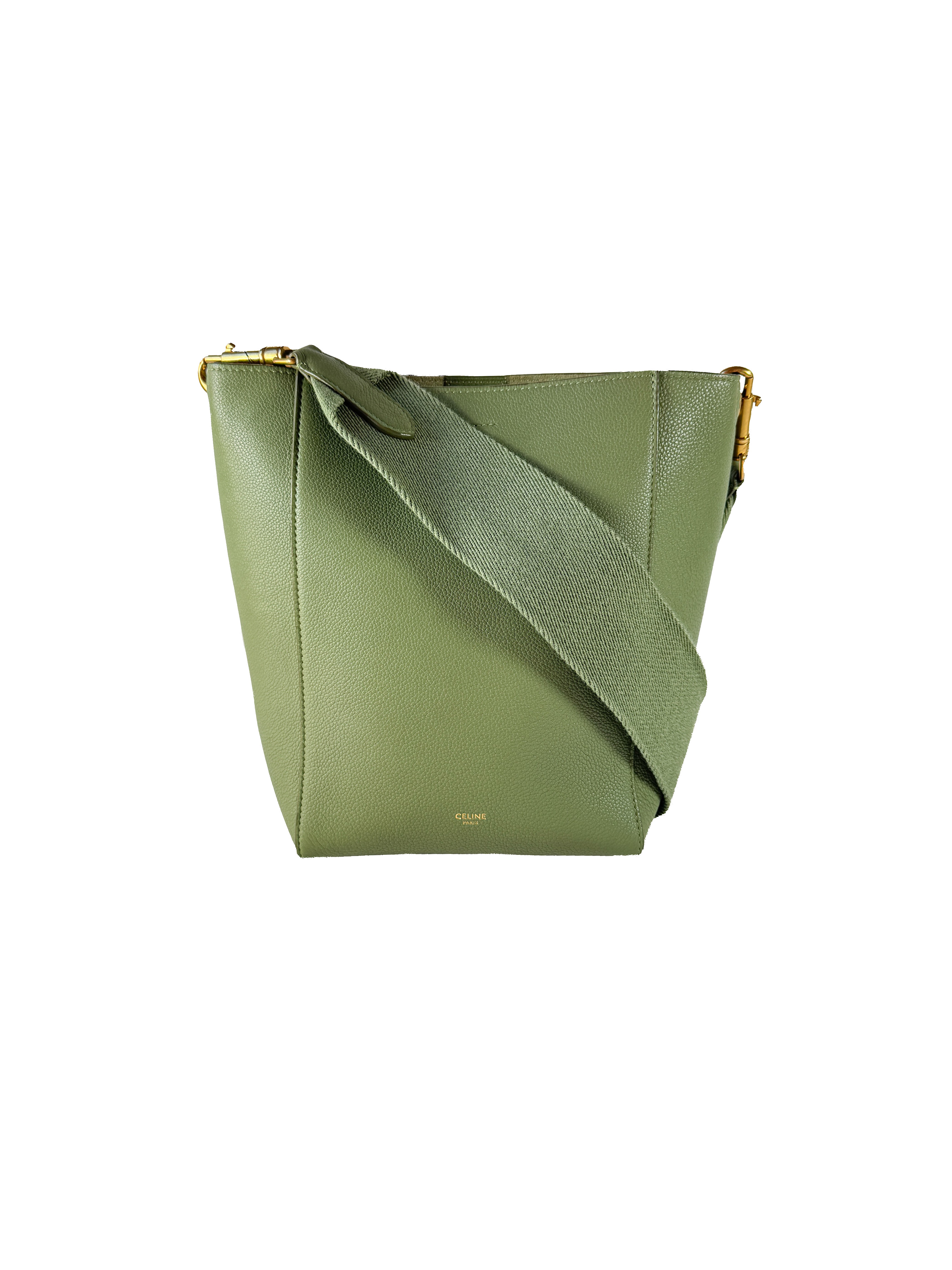 Celine green Sangle Seau small 20-BO-0290
