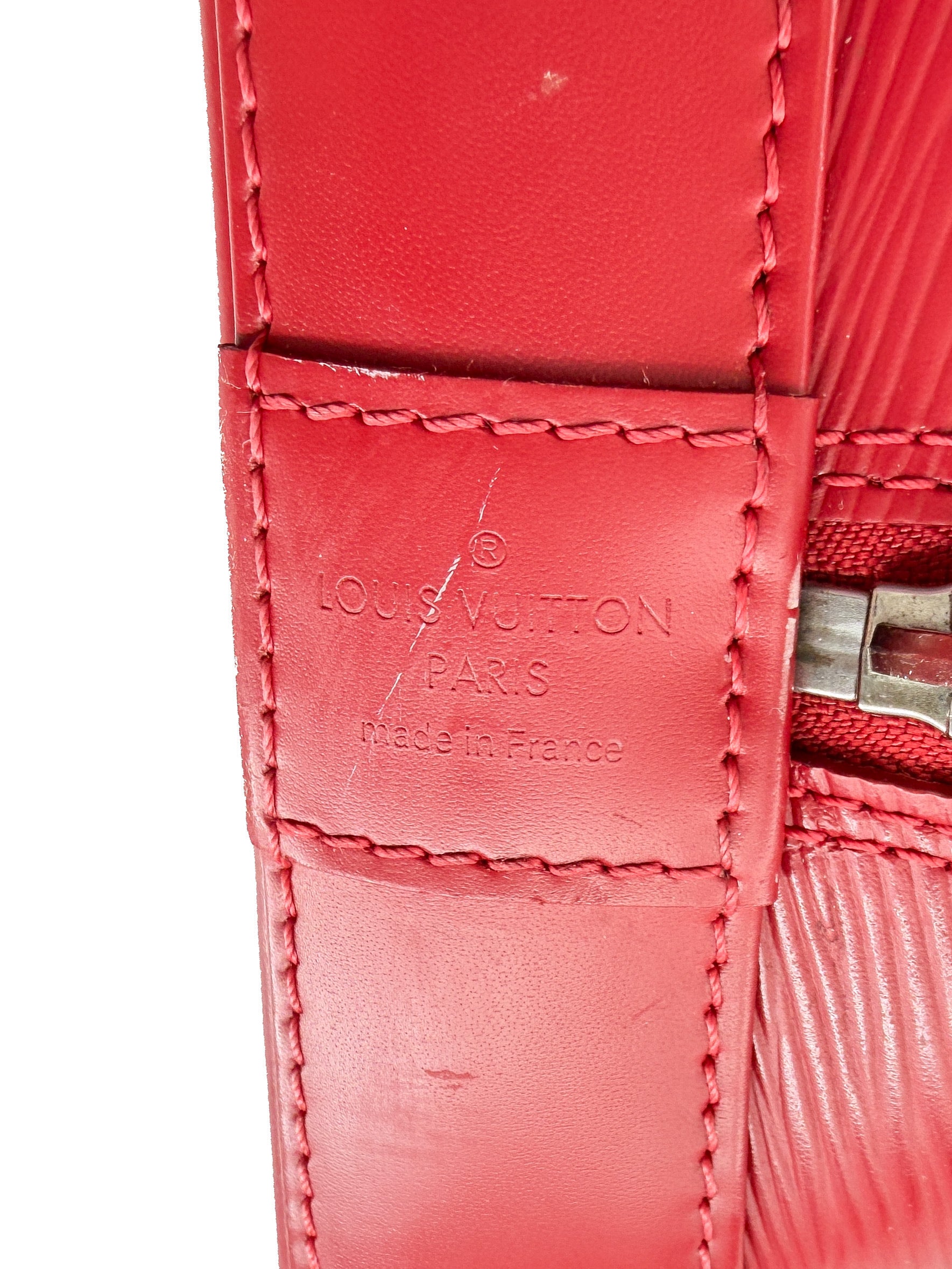 Louis Vuitton red epi Alma GM MI4182