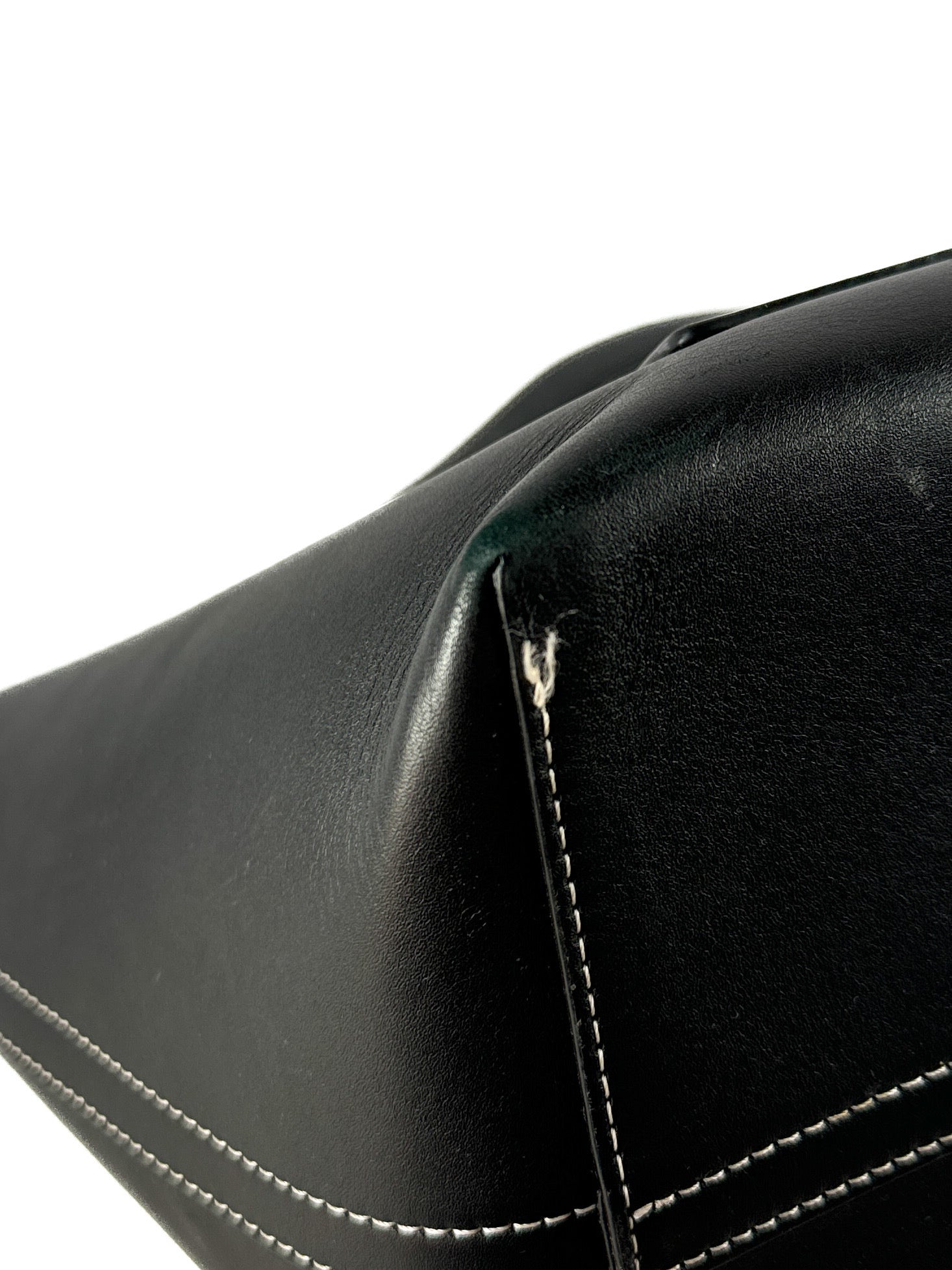 Burberry black small leather soft pocket tote **as is**