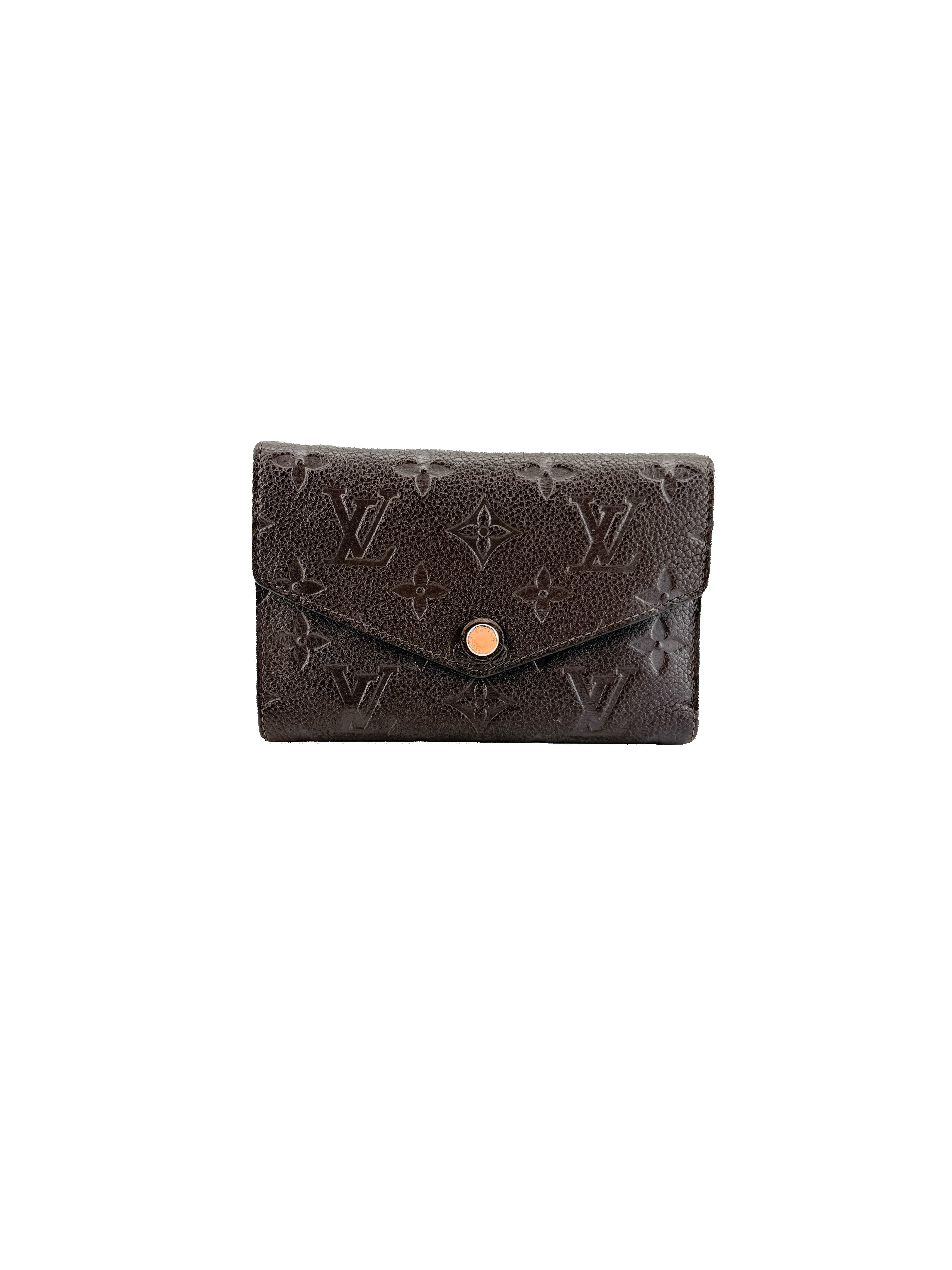 Louis Vuitton brown empreinte compact Curieuse wallet SP1163