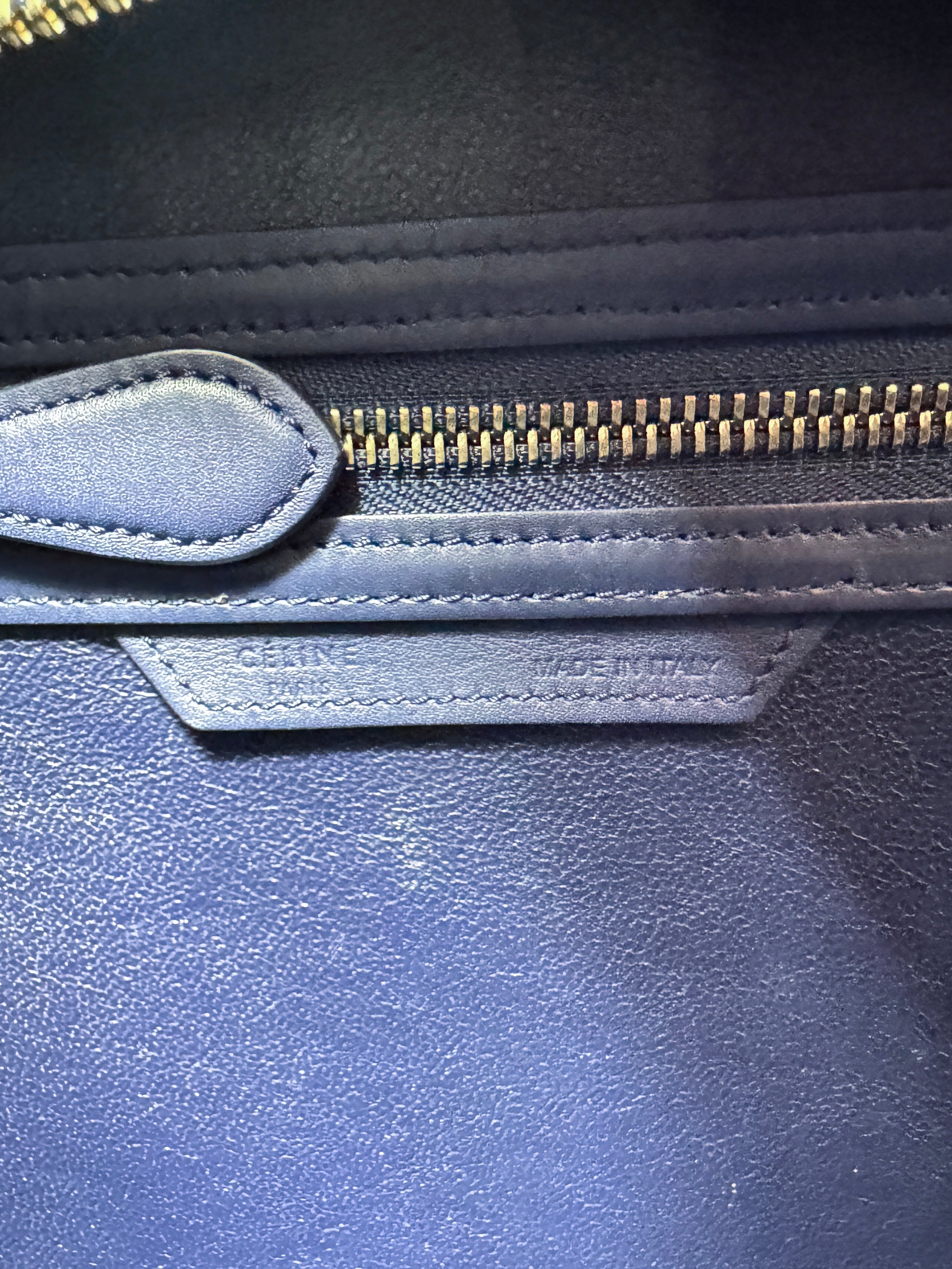 Celine navy smooth leather Mini luggage SAT4105 SMM4115