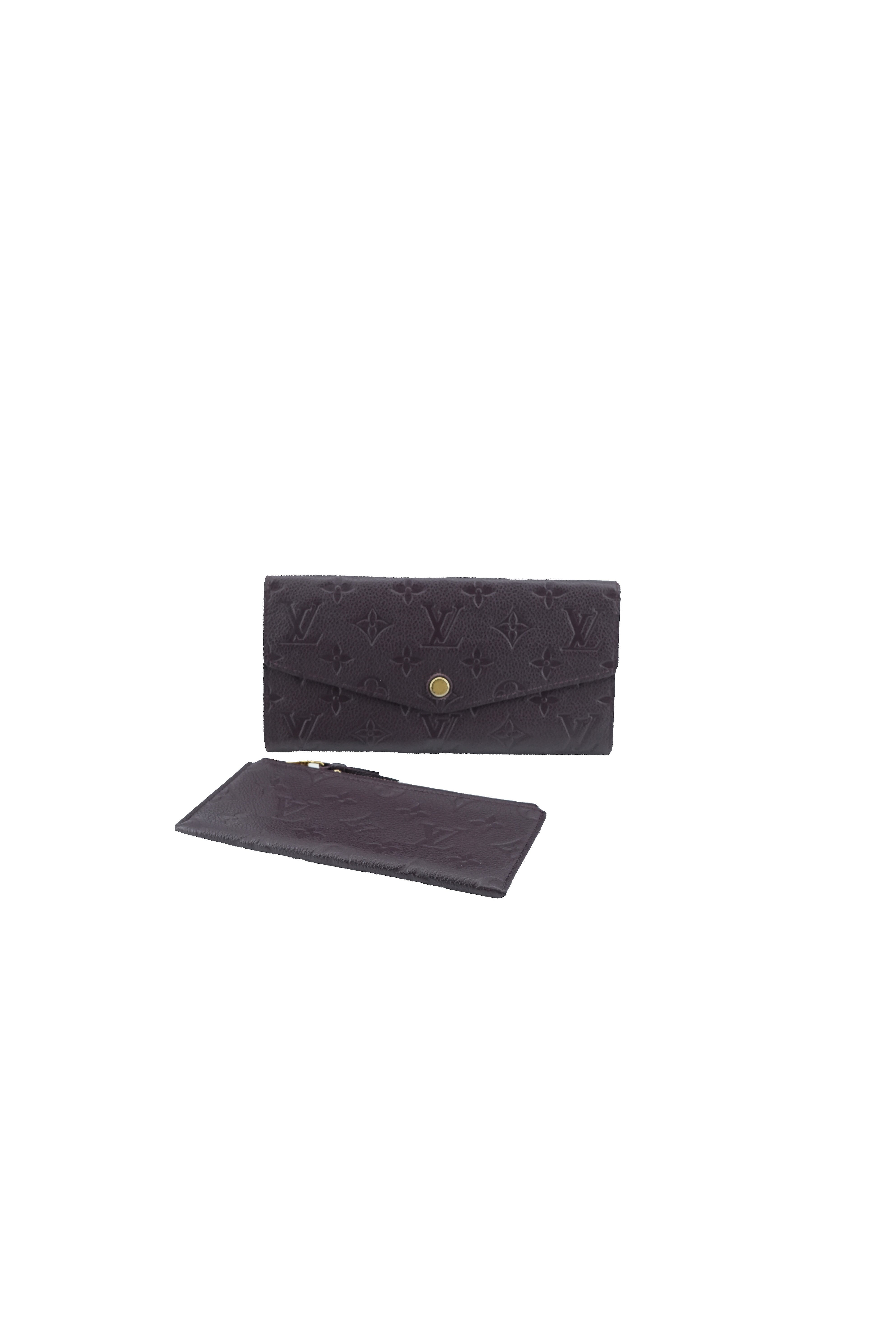 Louis Vuitton monogram Empreinte dark purple Curieuse wallet with insert CA4102