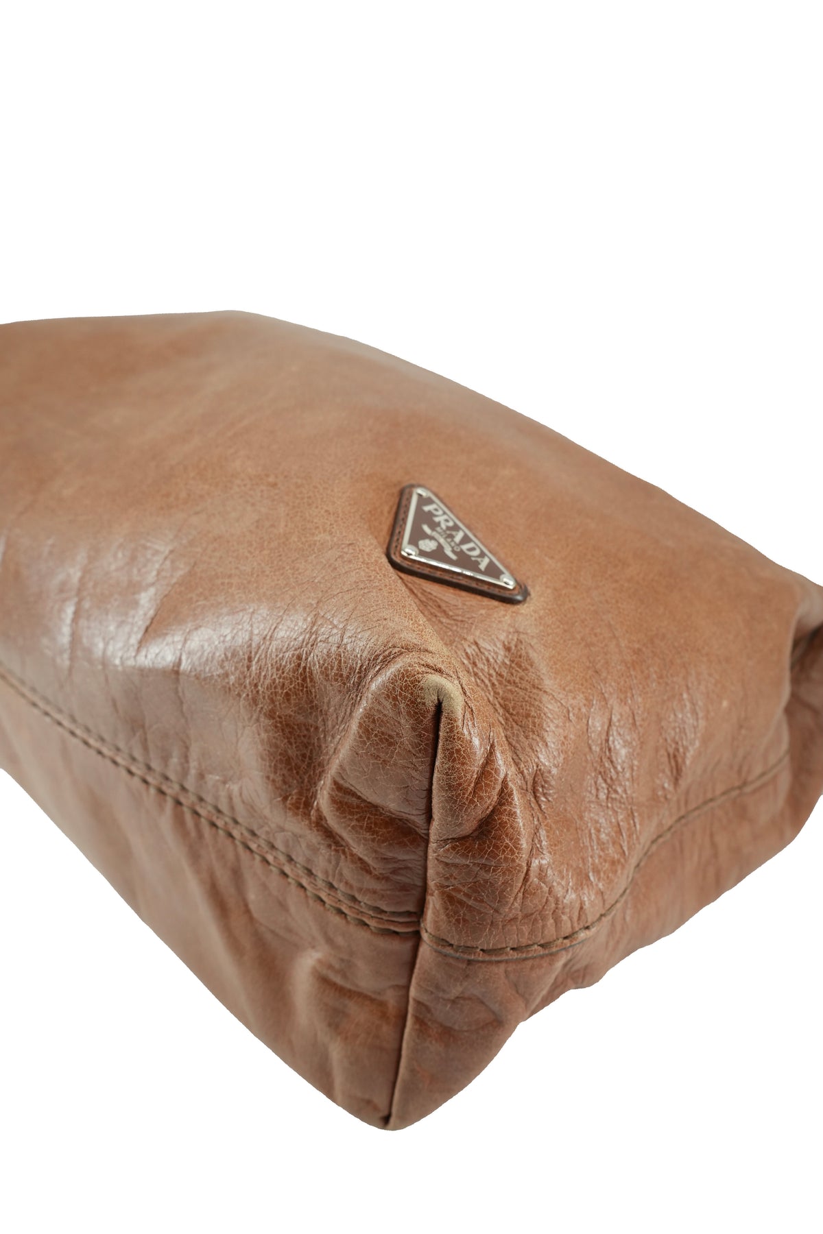 Prada brown Vitella Diano 2 way tote