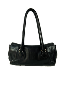Prada black leather shoulder bag