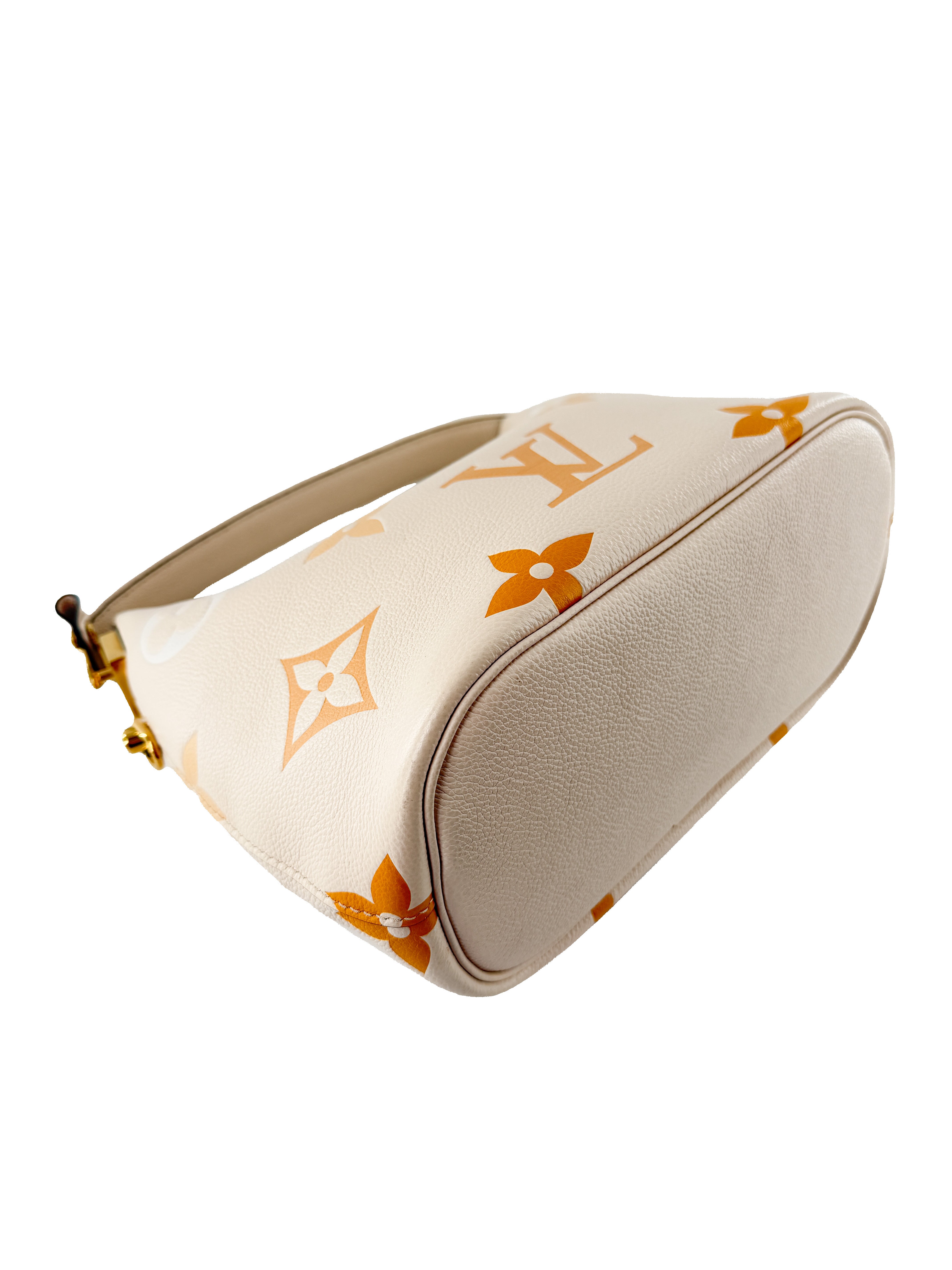 Louis Vuitton empreinte monogram Giant by the Pool Marshmallow Hobo cream/saffron NFC - My Girlfriend's Wardrobe LLC