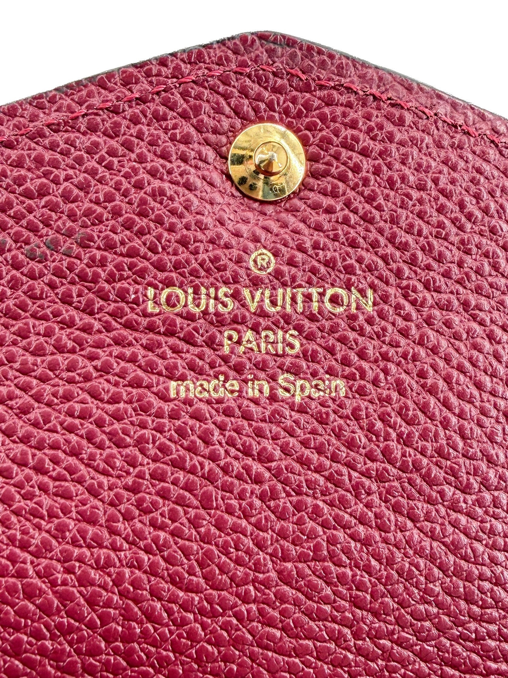 Louis Vuitton monogram empreinte berry Sarah wallet CA0128