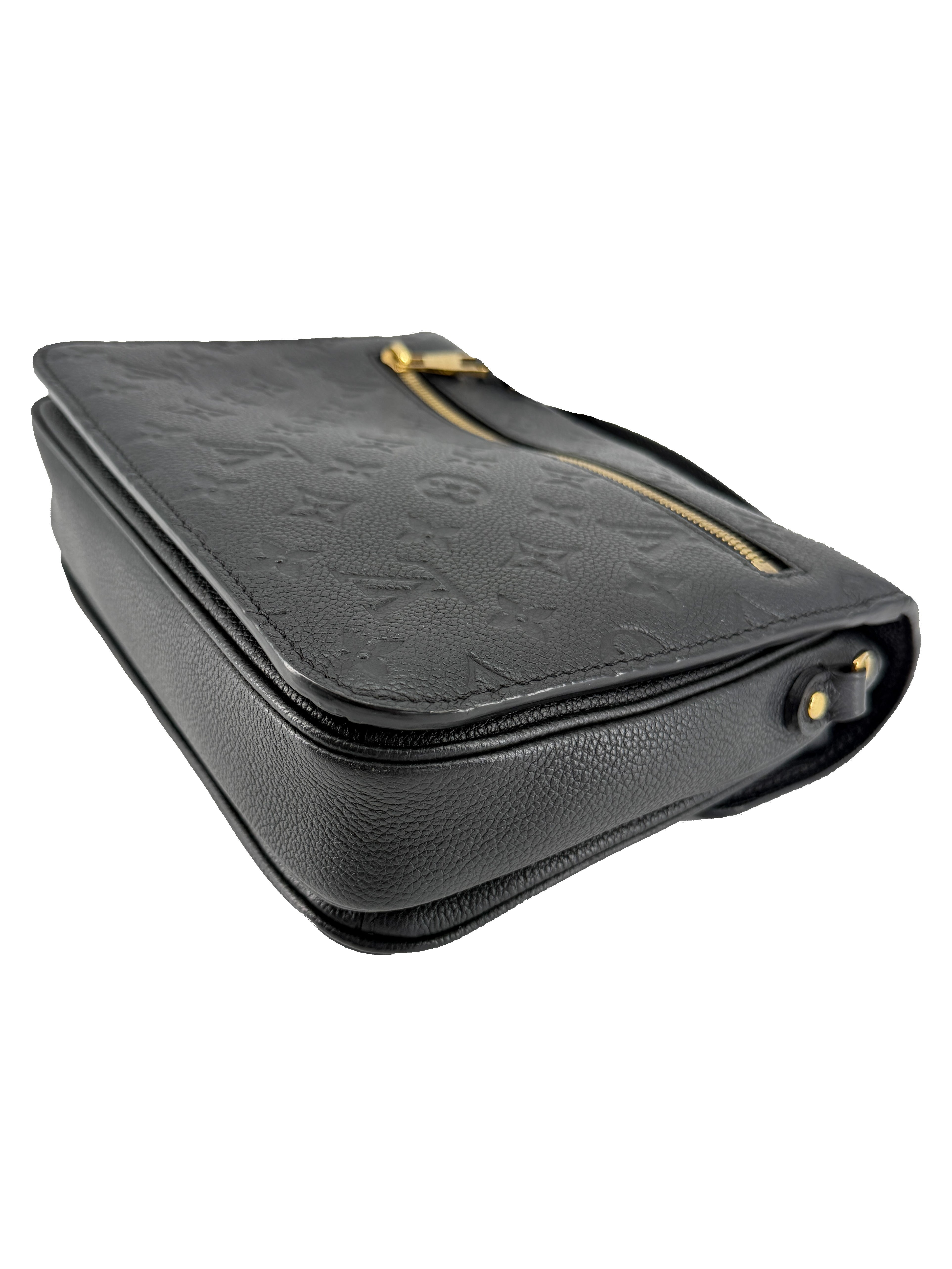 Louis Vuitton black empreinte leather Pochette Metis GI4290