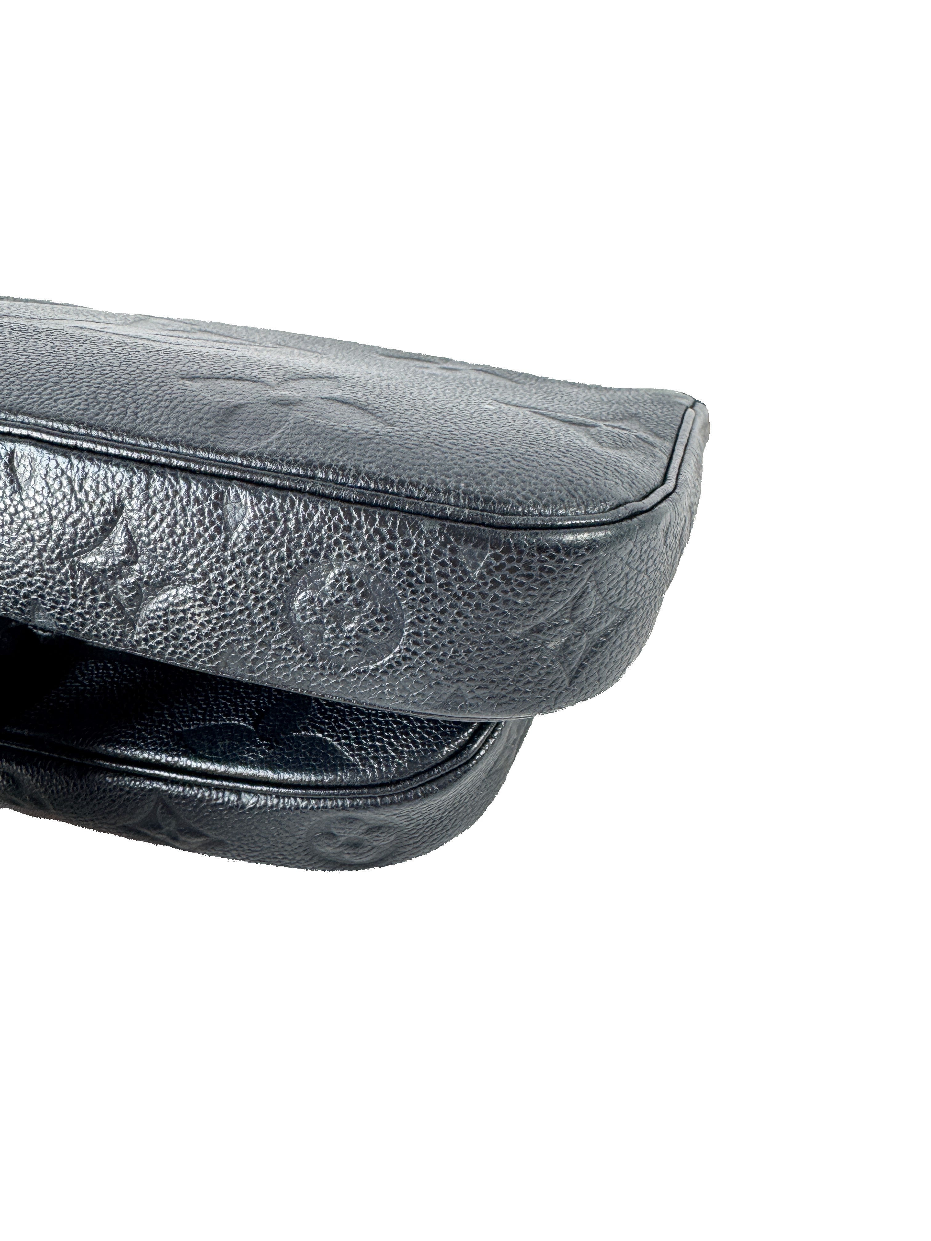Louis Vuitton black empreinte giant multi pochette accessories (NFC)