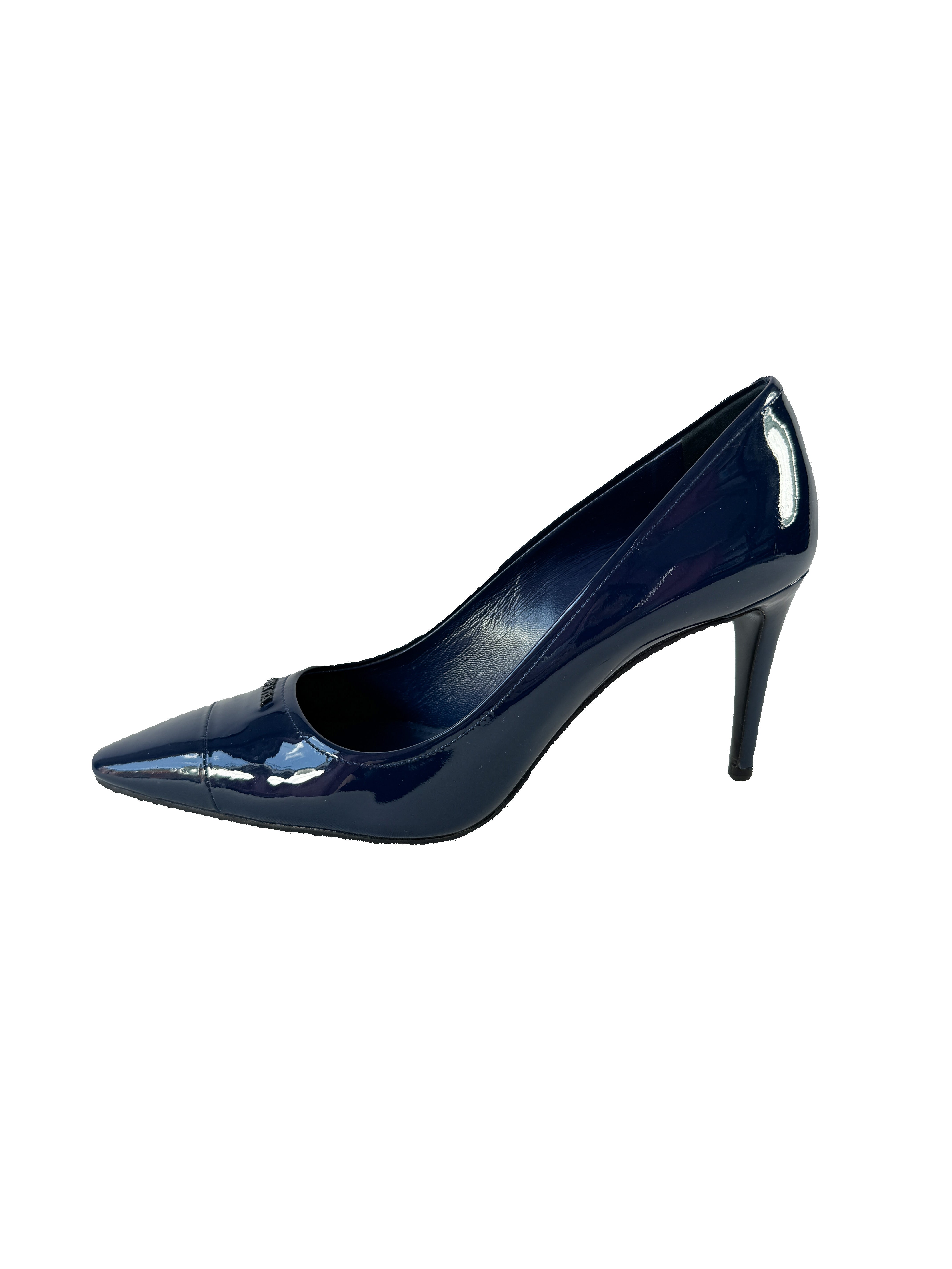 Prada navy patent leather pumps size 37.5